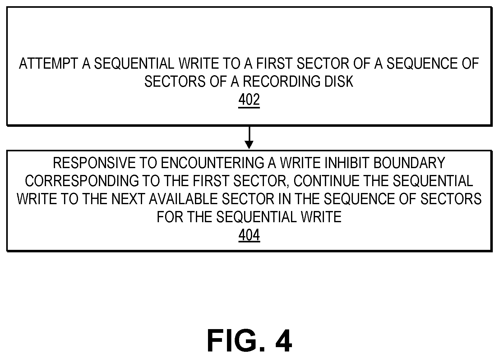 Patent US12347455 Figure 4 – Dynamic track pitch in shingled magnetic recording hard disk drive