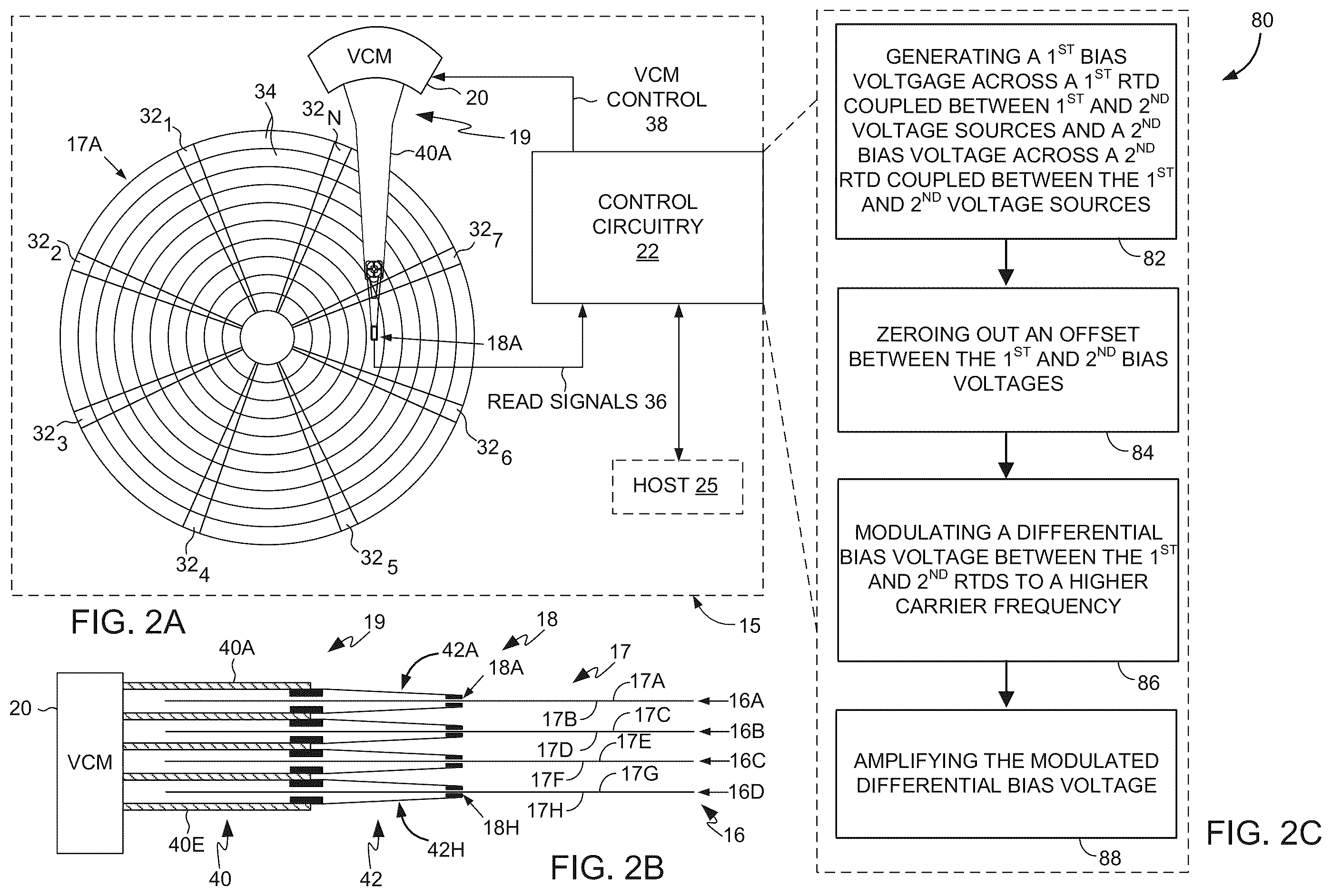 Patent US12347465 Figure 2 – Differential sense of embedded contact sensor (ECS) and near-field temperature sensor (NTS) utilizing chopping amplifier