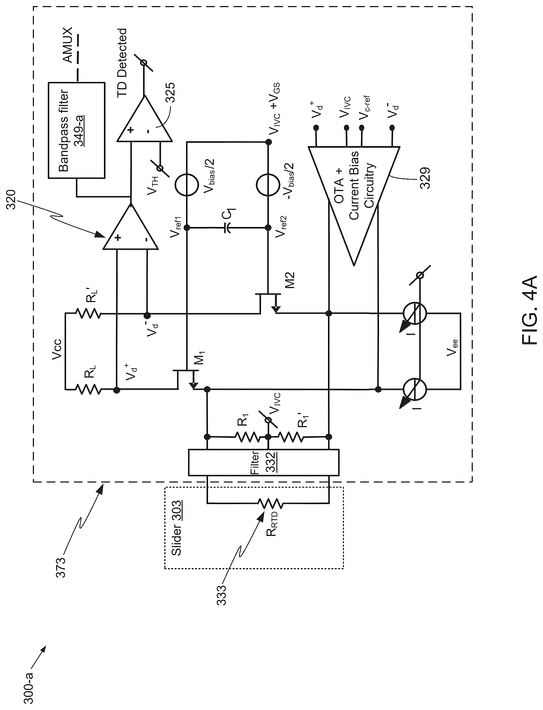 Patent US12347465 Figure 4 – Differential sense of embedded contact sensor (ECS) and near-field temperature sensor (NTS) utilizing chopping amplifier