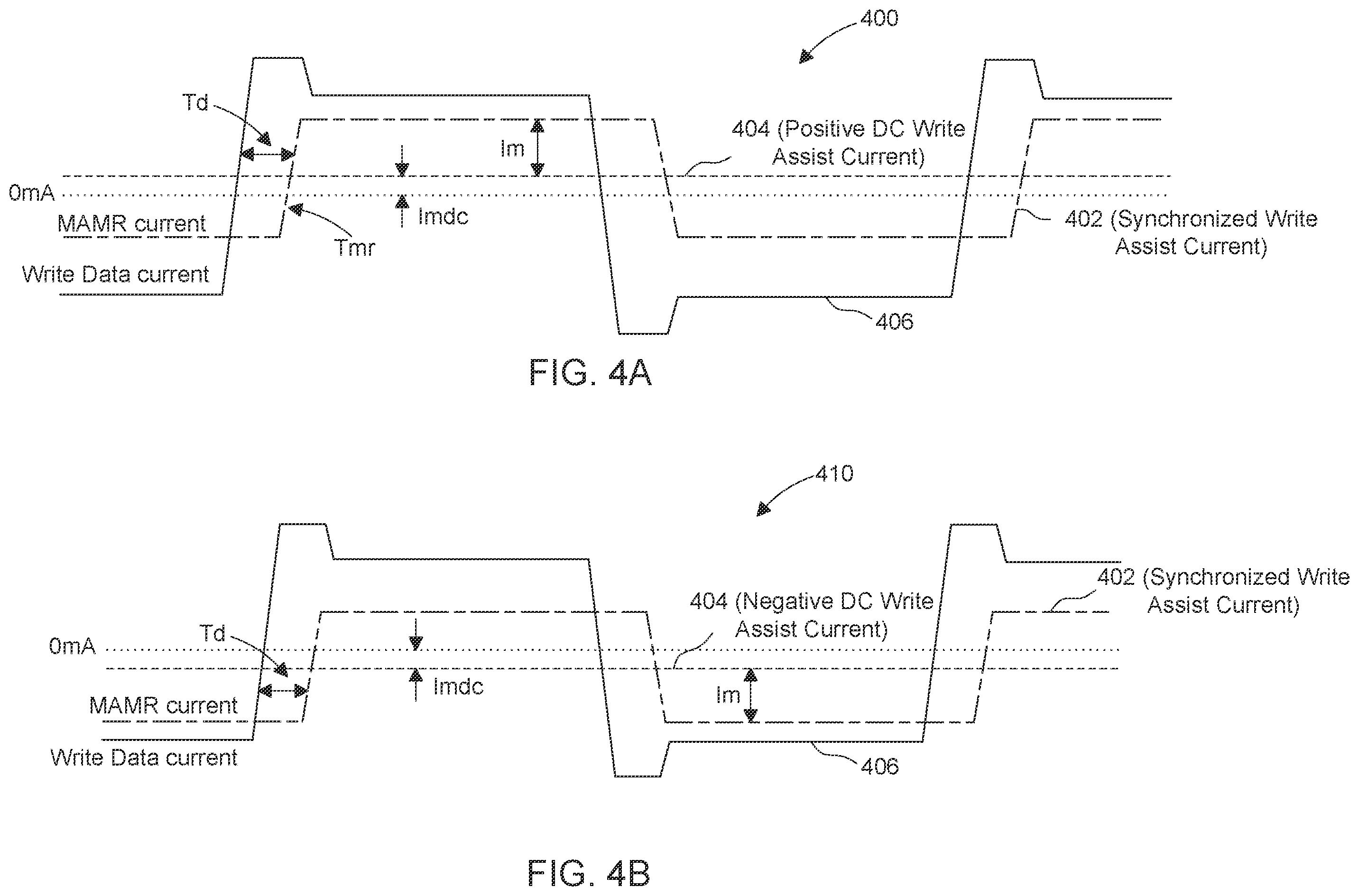 Patent US12347467 Figure 4 – DC and synchronized energy assisted perpendicular magnetic recording (EPMR) driver circuit for hard disk drive (HDD)