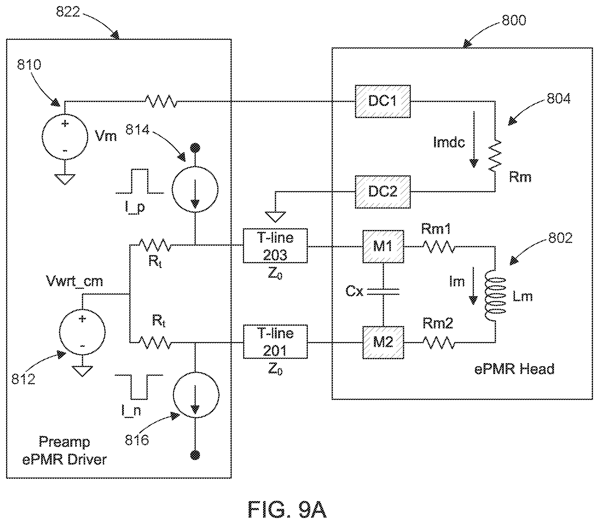 Patent US12347467 Figure 9 – DC and synchronized energy assisted perpendicular magnetic recording (EPMR) driver circuit for hard disk drive (HDD)