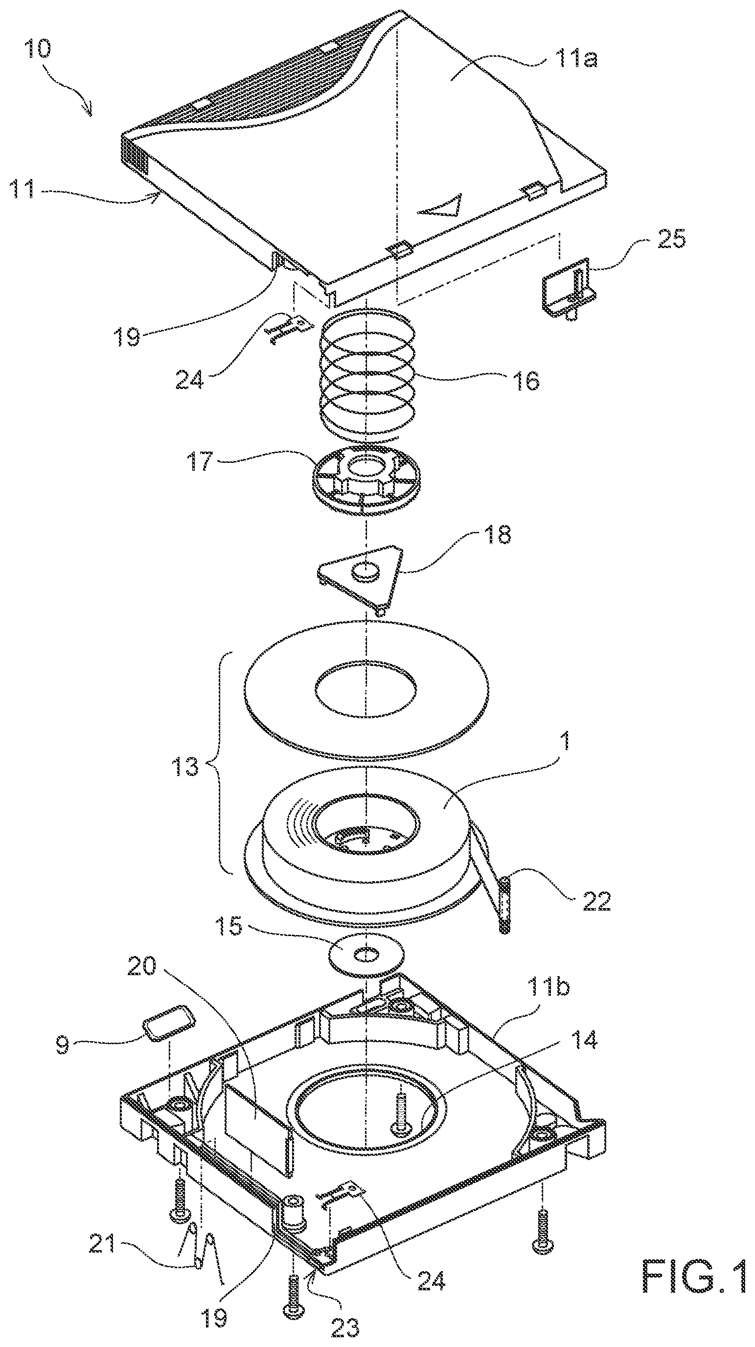 Patent US12347470 — Servo pattern recording method, servo pattern recording apparatus, method of producing magnetic tape, magnetic tape, and tape cartridge — Figure 1