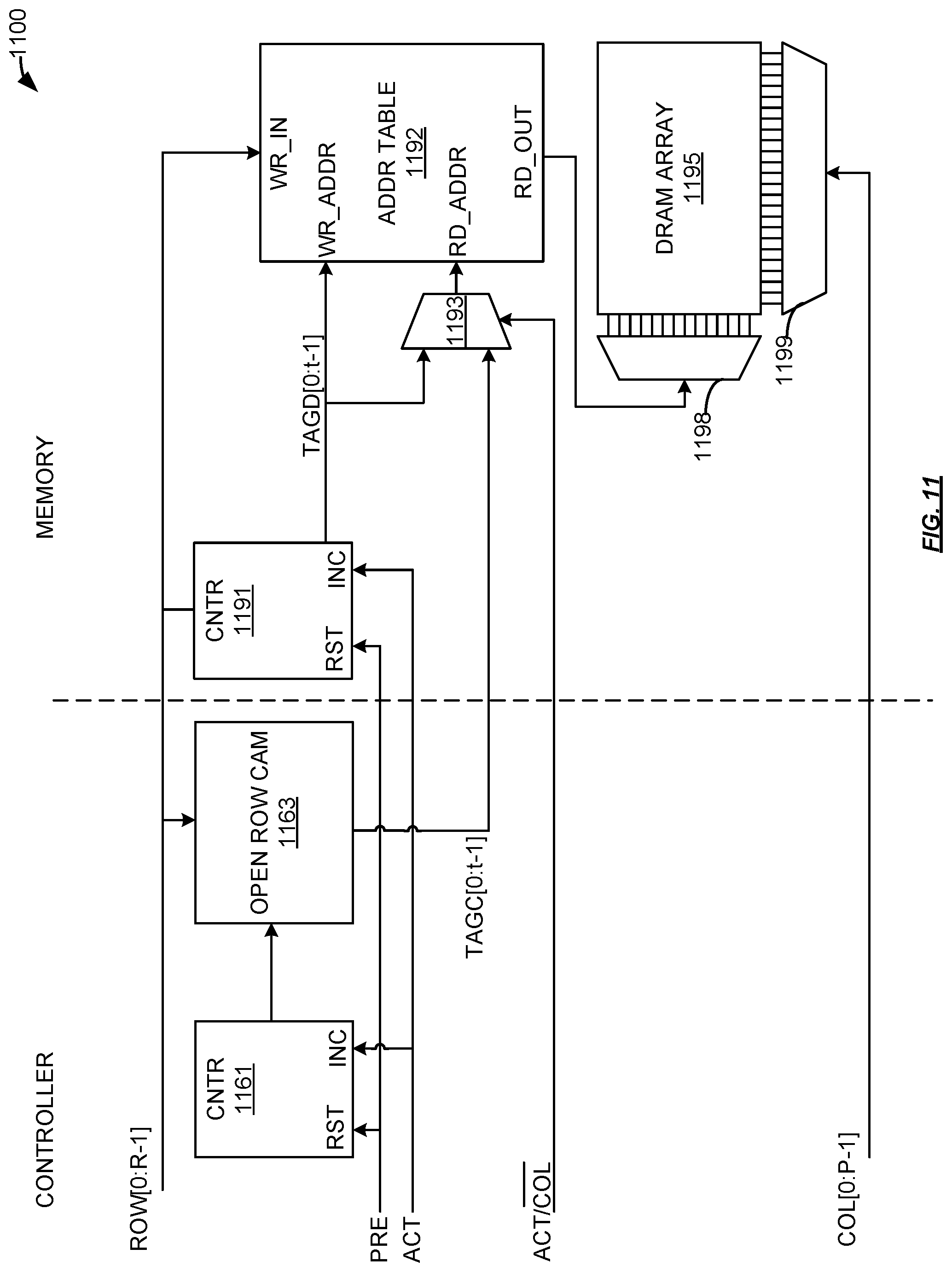 Patent US12347480 Figure 14 – Memory system with multiple open rows per bank