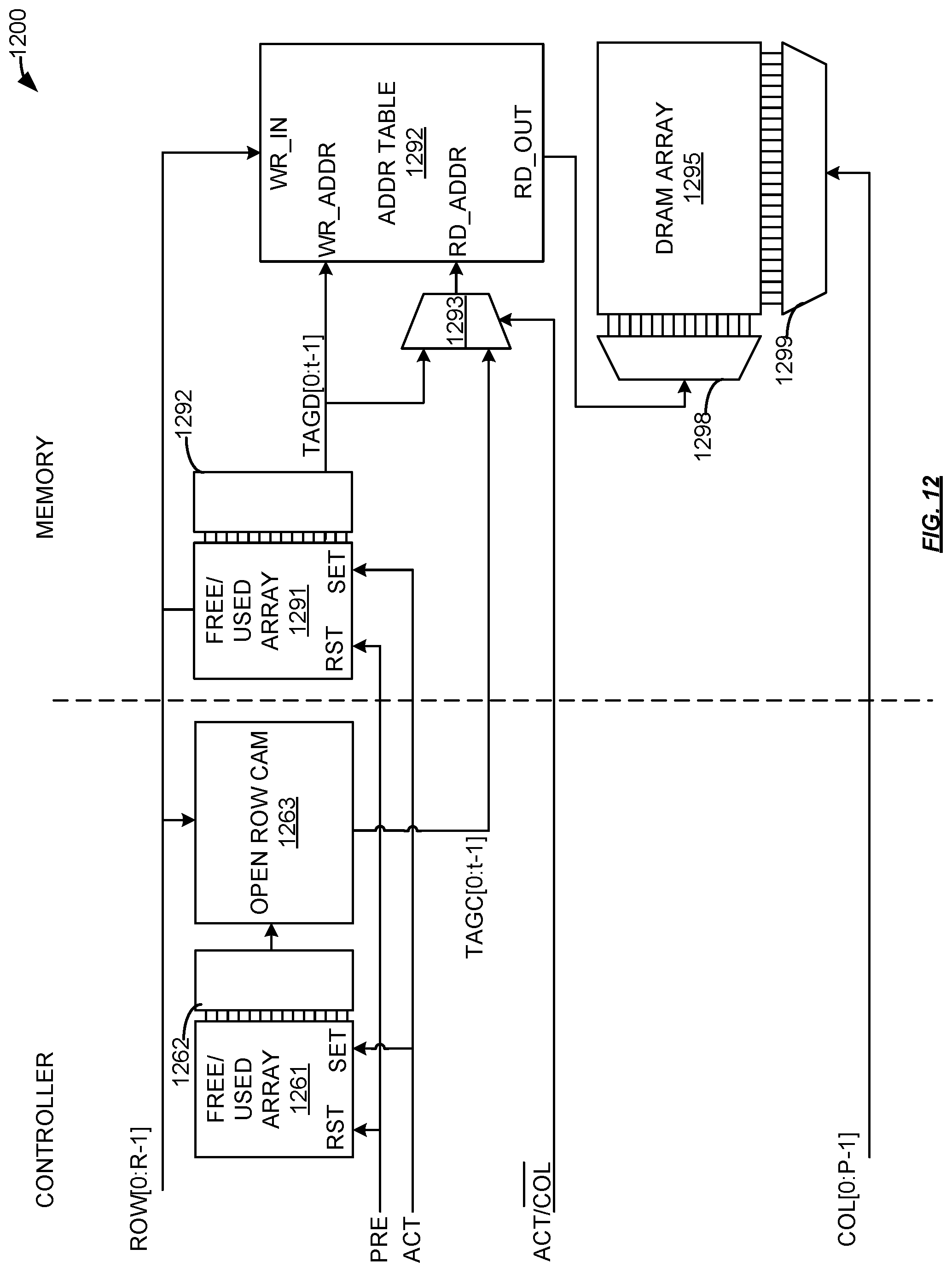 Patent US12347480 Figure 15 – Memory system with multiple open rows per bank