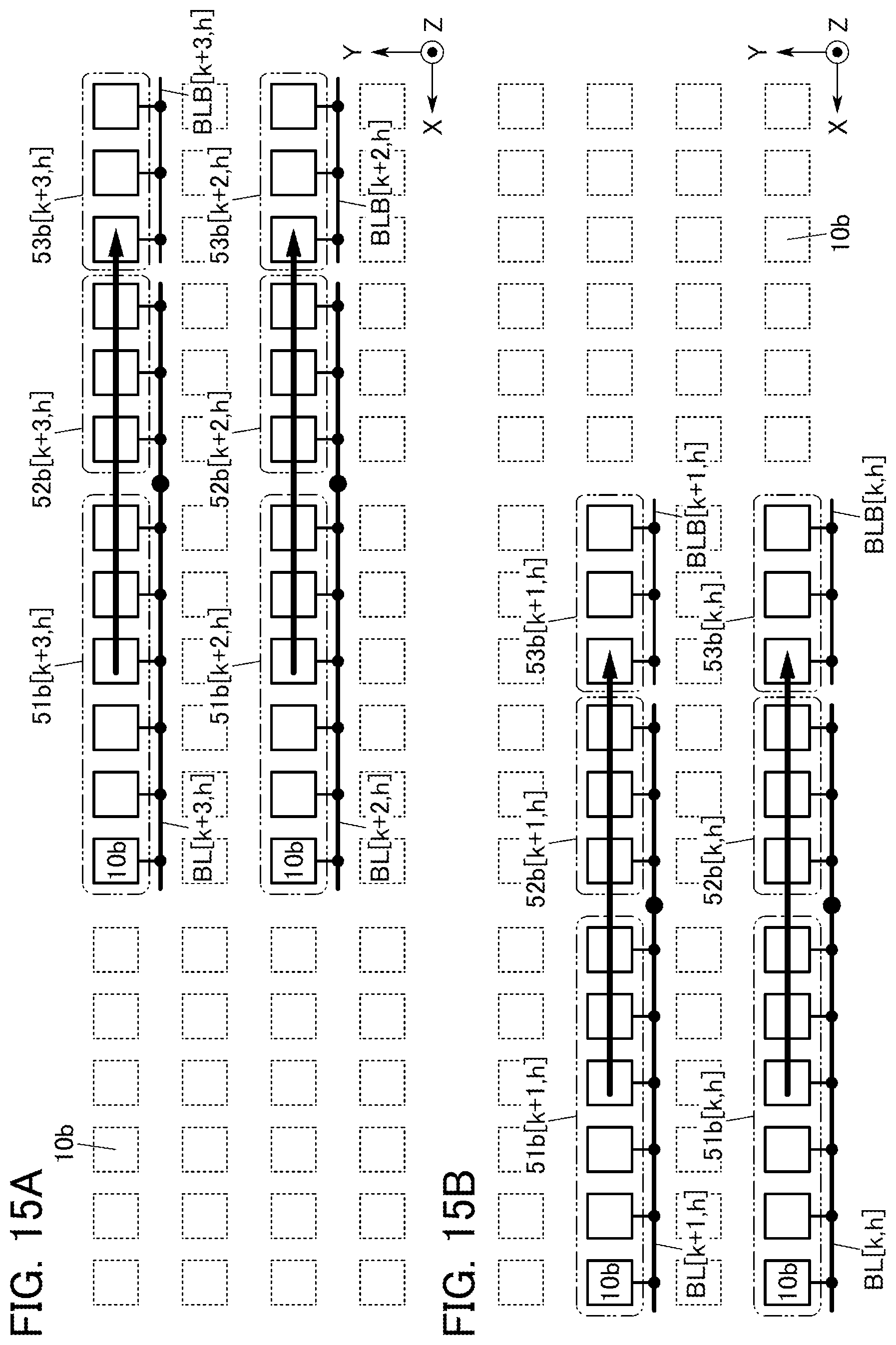 Patent US12347482 Figure 15 – Memory device including plurality of overlap memory cell arrays with folded bit-lines