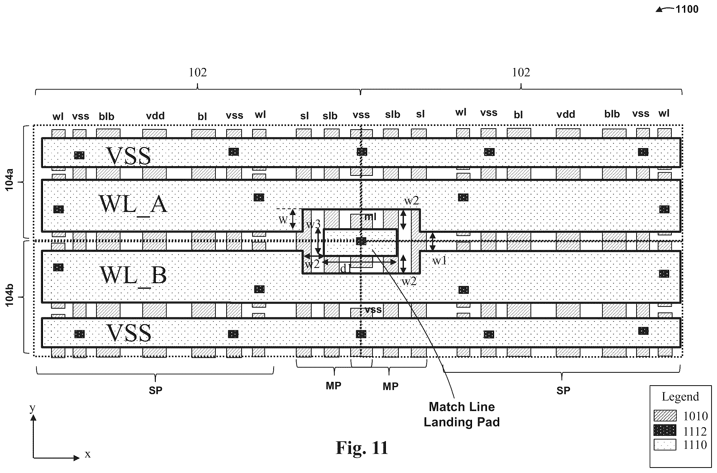 Patent US12347489 Figure 15 – Content addressable memory array device structure