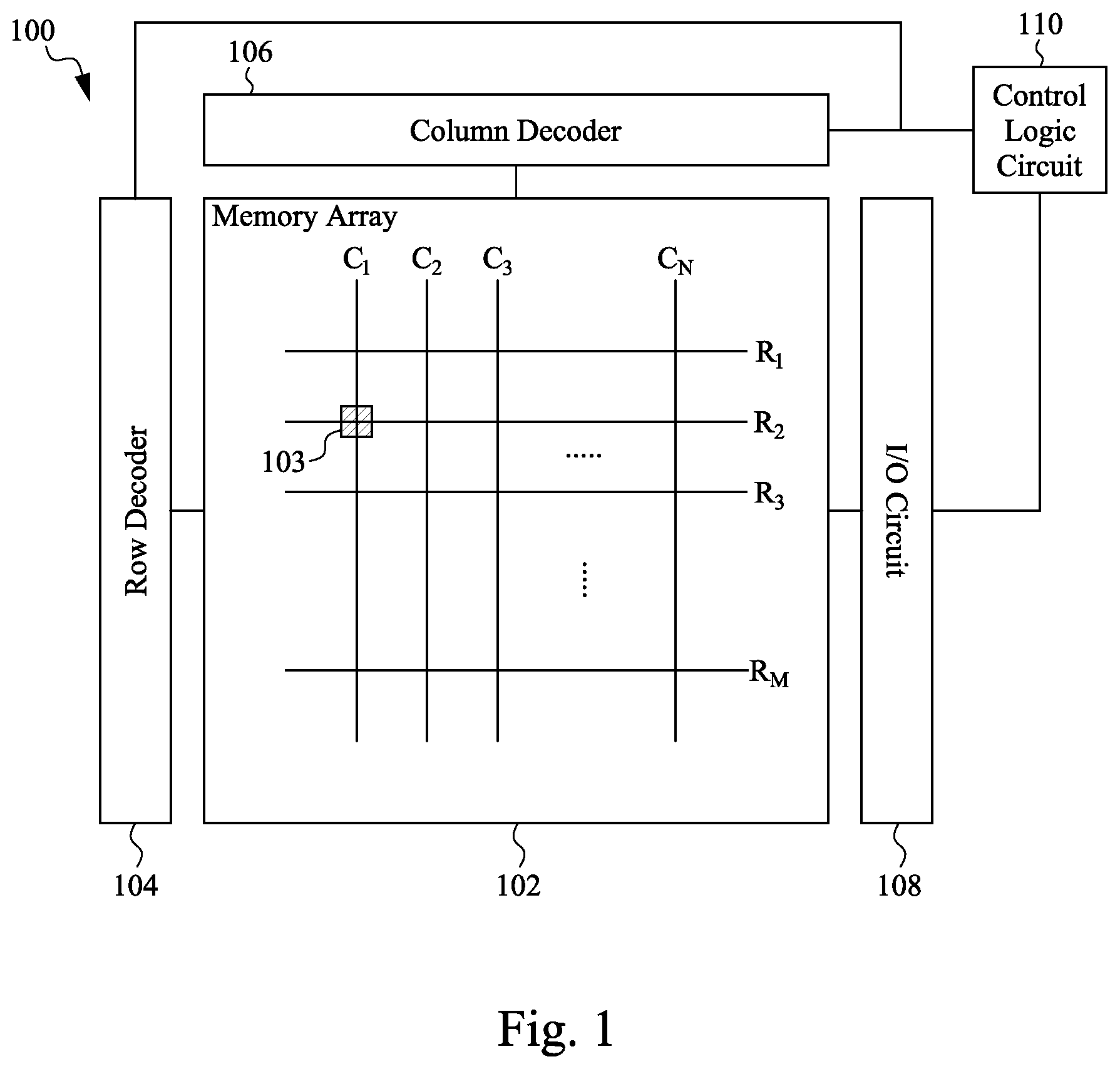 Patent US12347504 — One-time-programmable memory devices — Figure 1