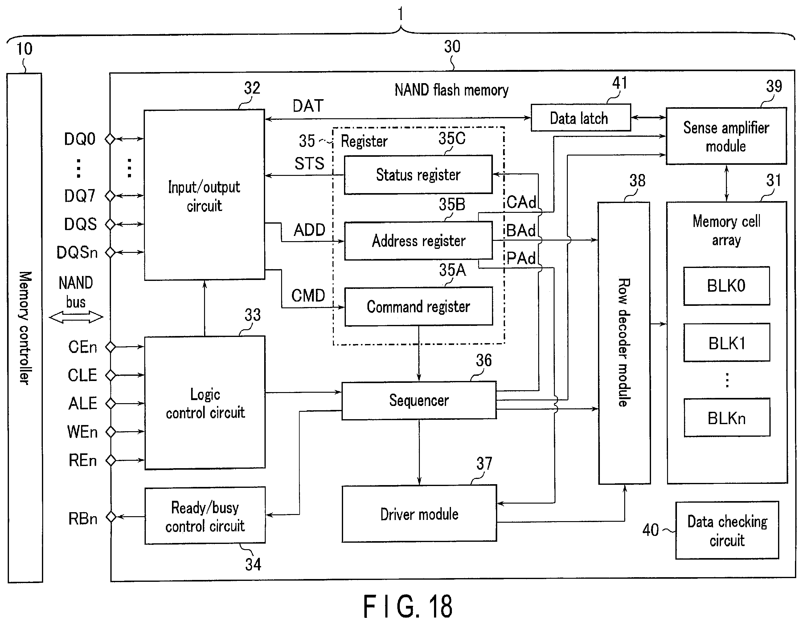Patent US12347518 Figure 18 – Memory system