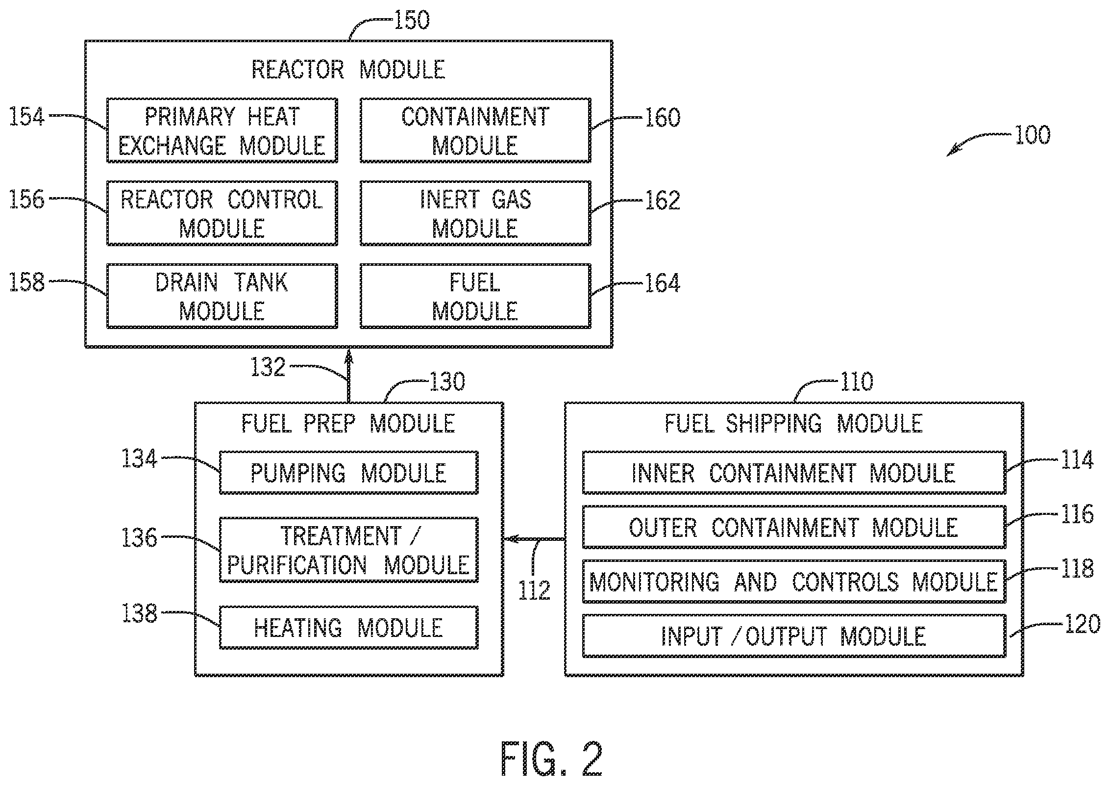 Patent US12347577 Figure 2 – Fuel salt shipping system