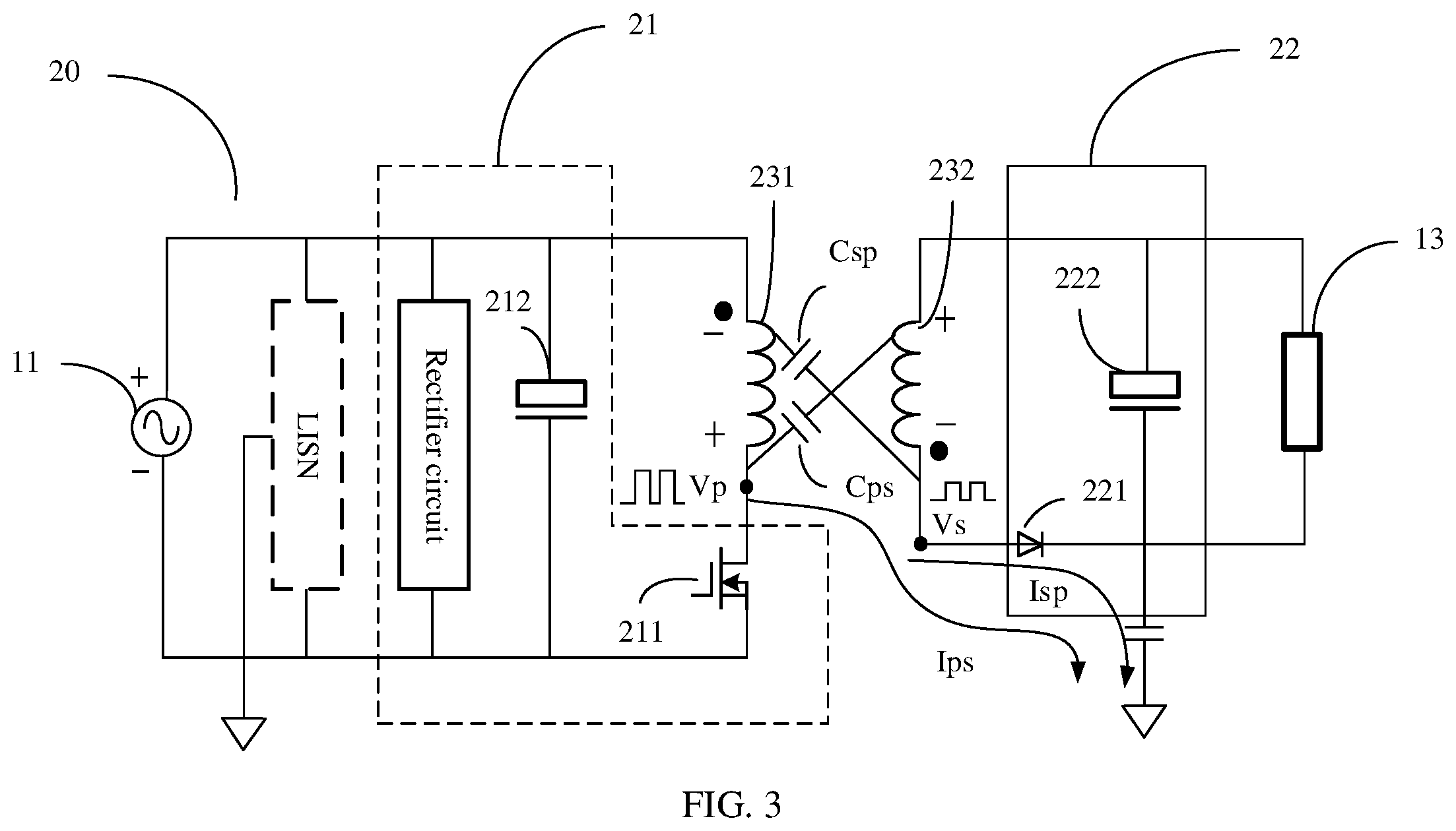 Patent US12347601 Figure 2 – Planar transformer, power conversion circuit, and adapter