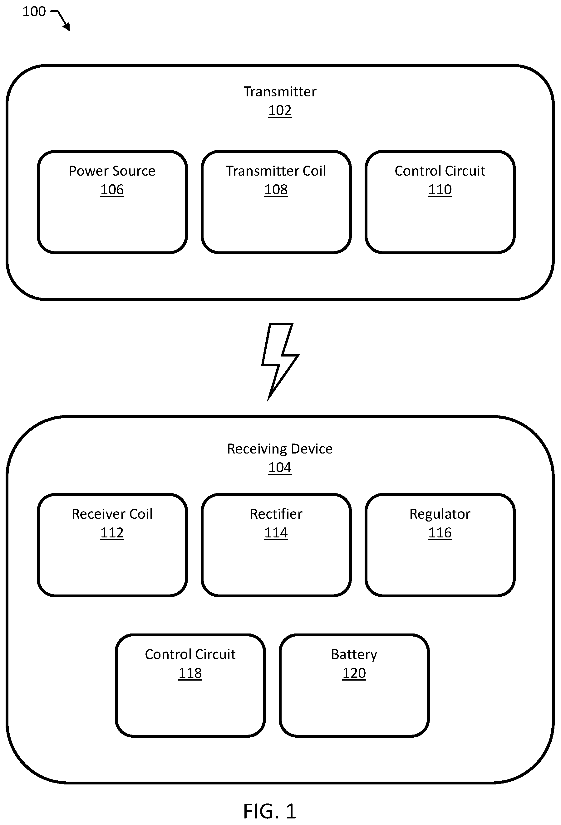 Patent US12347602 Figure 1 – Self-resonant coil with series LC resonance and electric field cancelation