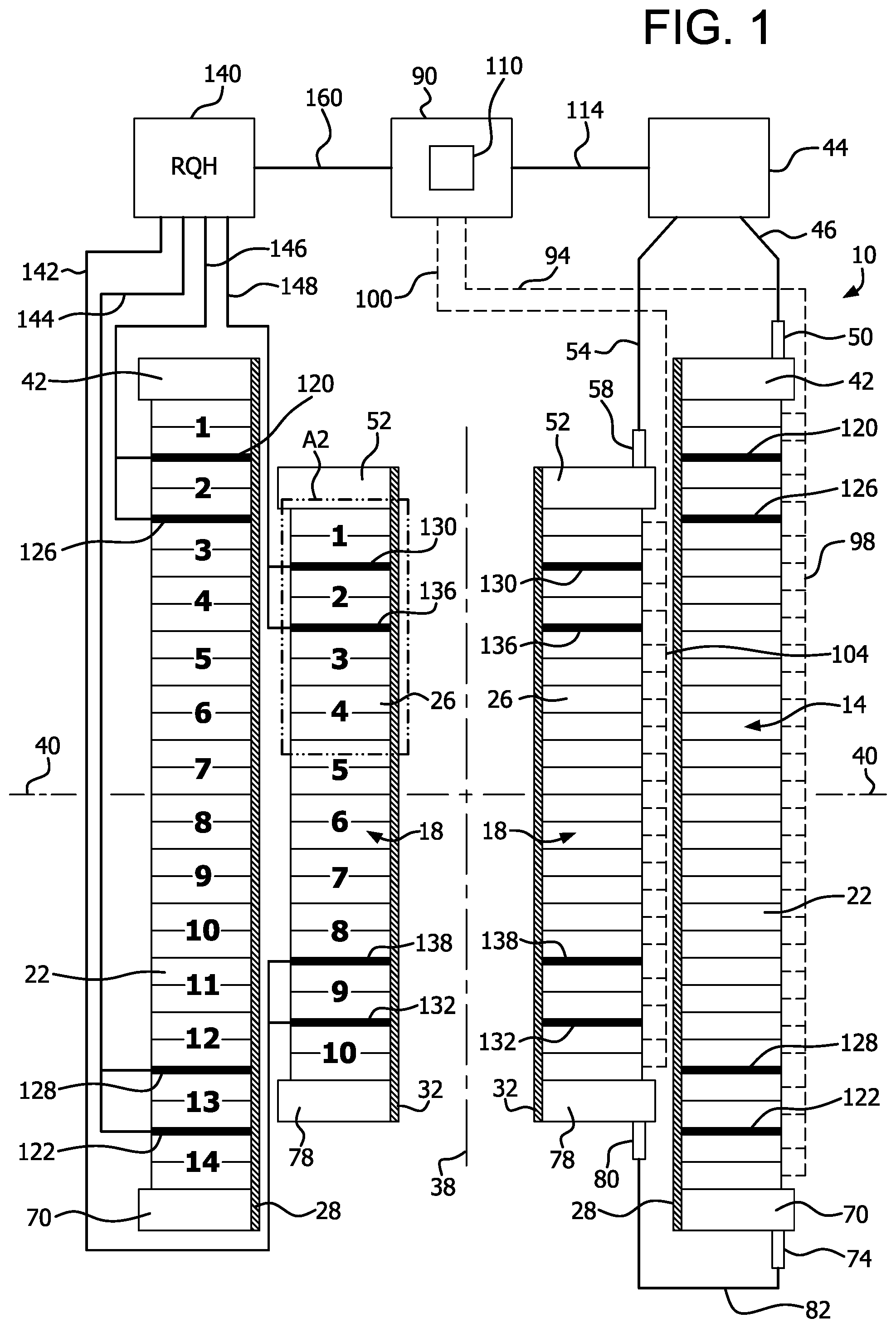 Patent US12347612 Figure 1 – Symmetric quench protection of resistive insulation coils