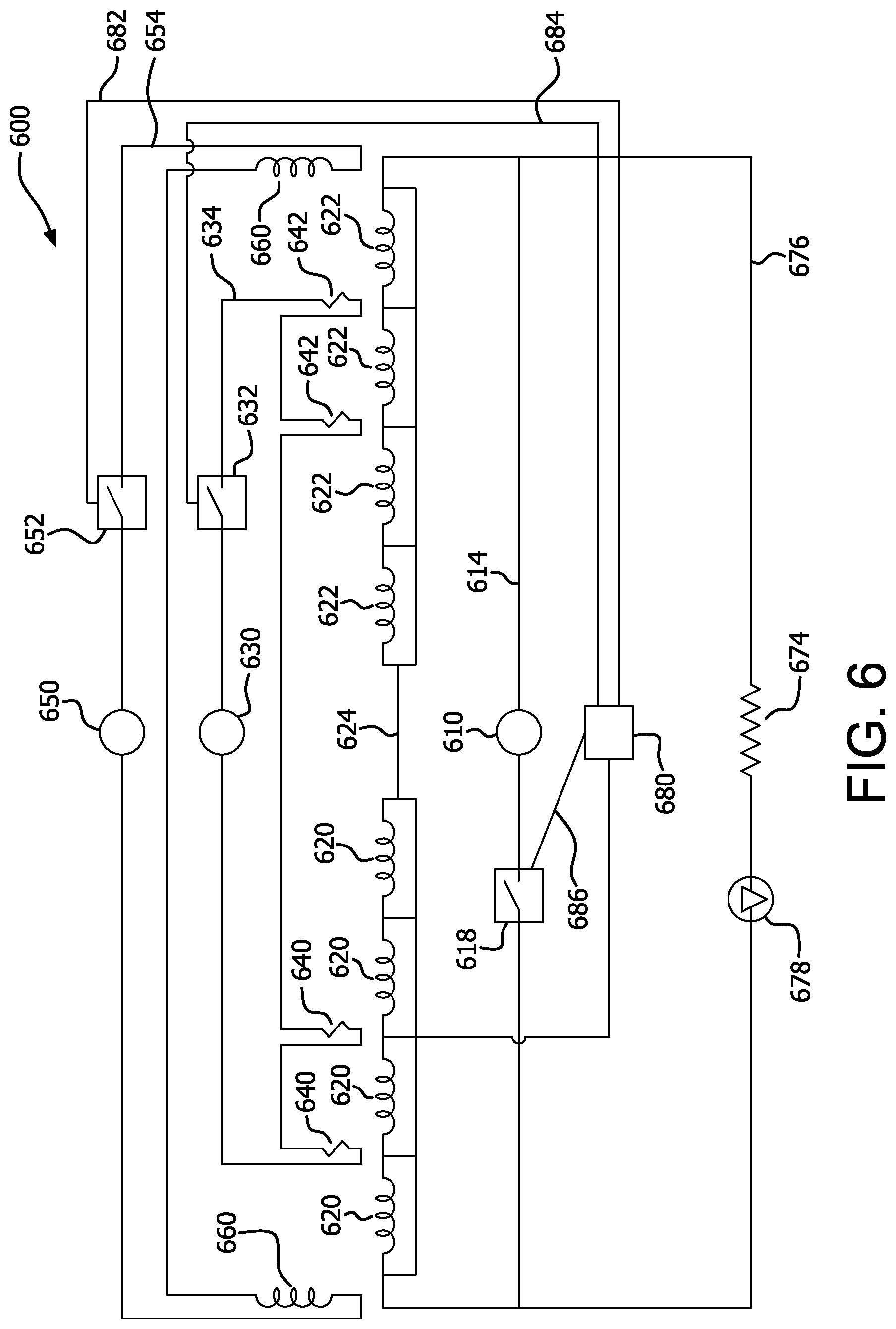 Patent US12347612 Figure 6 – Symmetric quench protection of resistive insulation coils