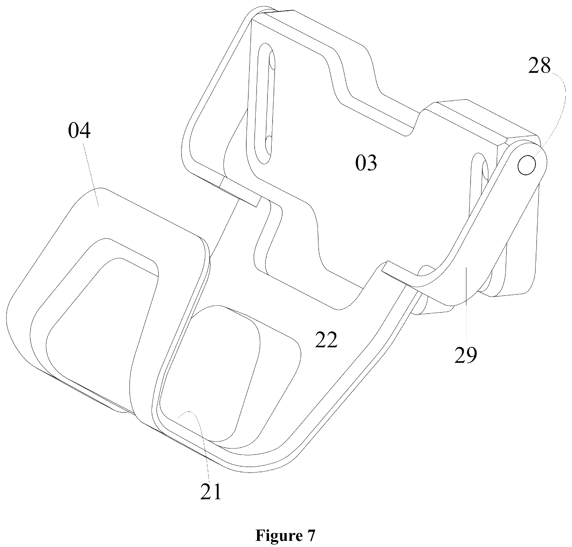 Patent US12347615 Figure 7 – Side firearm magnet mount and method of securely holding firearm and preventing accidental discharge