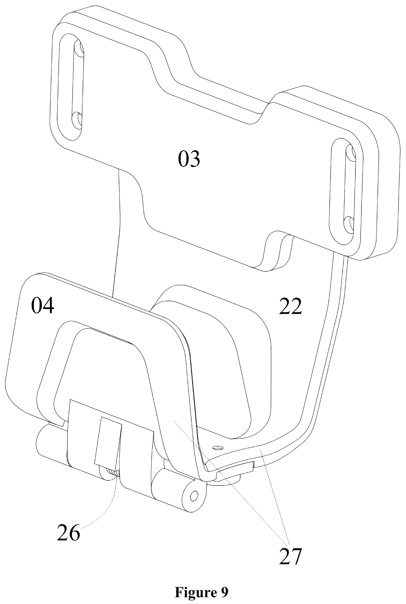 Patent US12347615 Figure 9 – Side firearm magnet mount and method of securely holding firearm and preventing accidental discharge