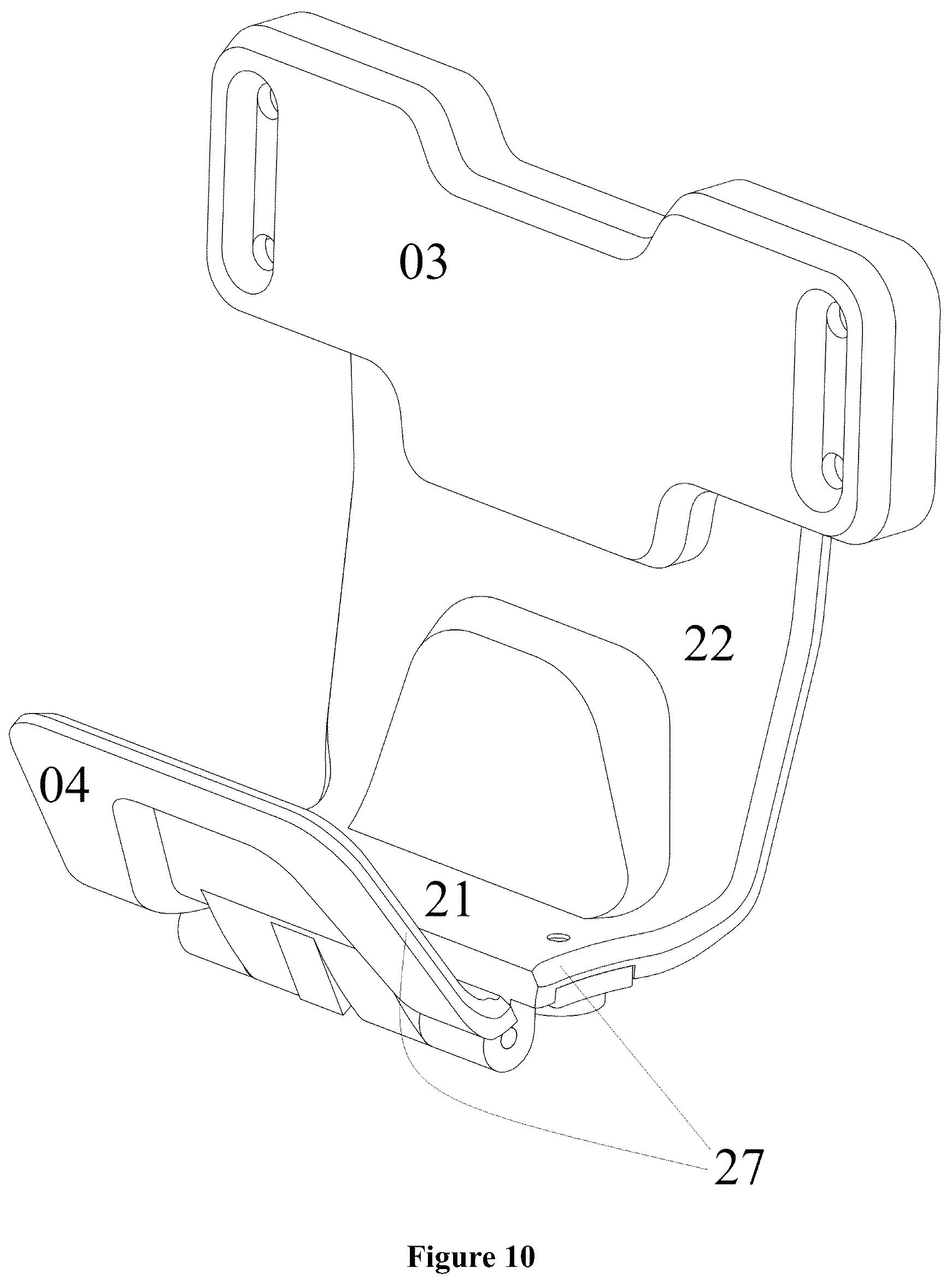 Patent US12347615 Figure 10 – Side firearm magnet mount and method of securely holding firearm and preventing accidental discharge
