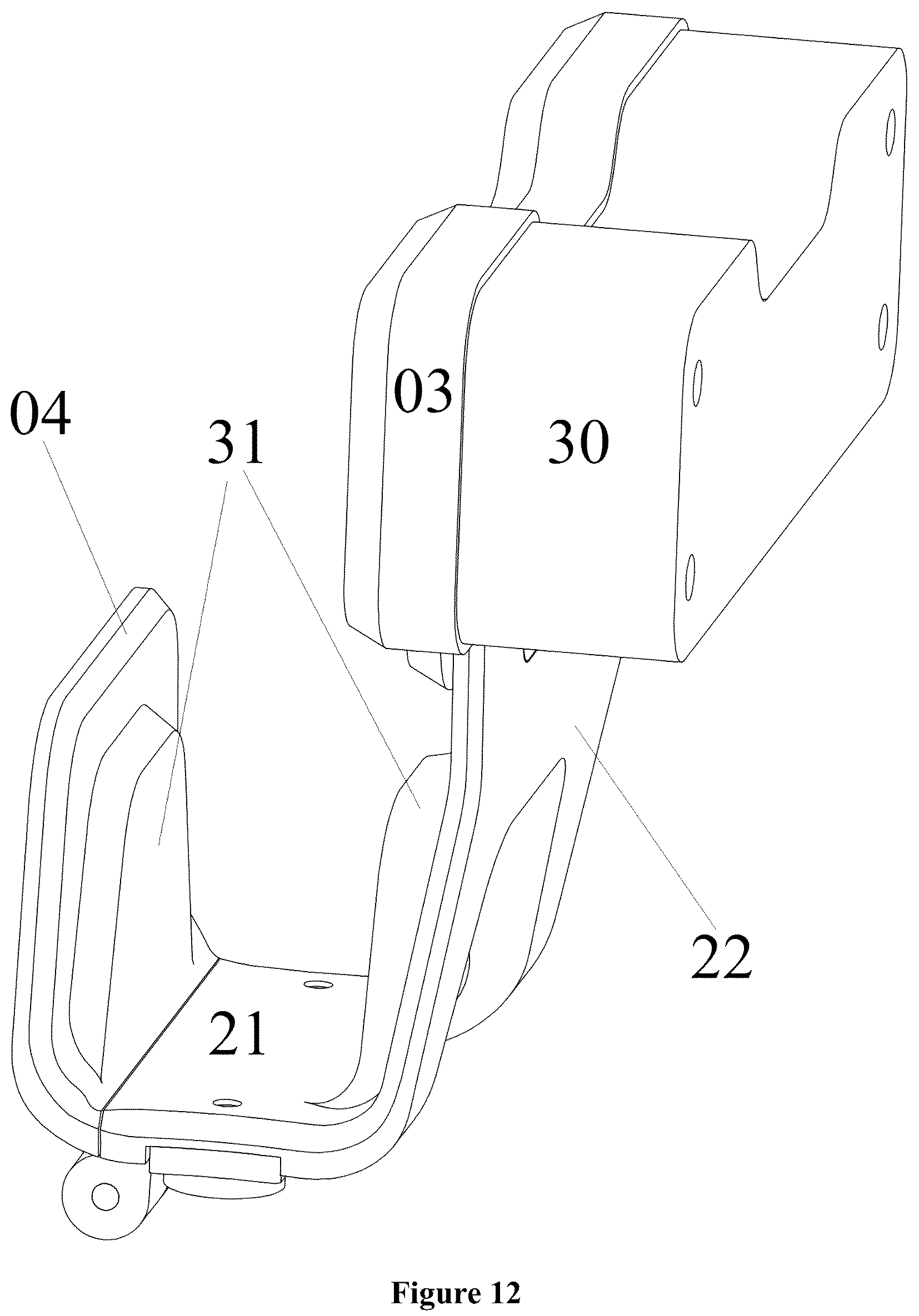 Patent US12347615 Figure 12 – Side firearm magnet mount and method of securely holding firearm and preventing accidental discharge