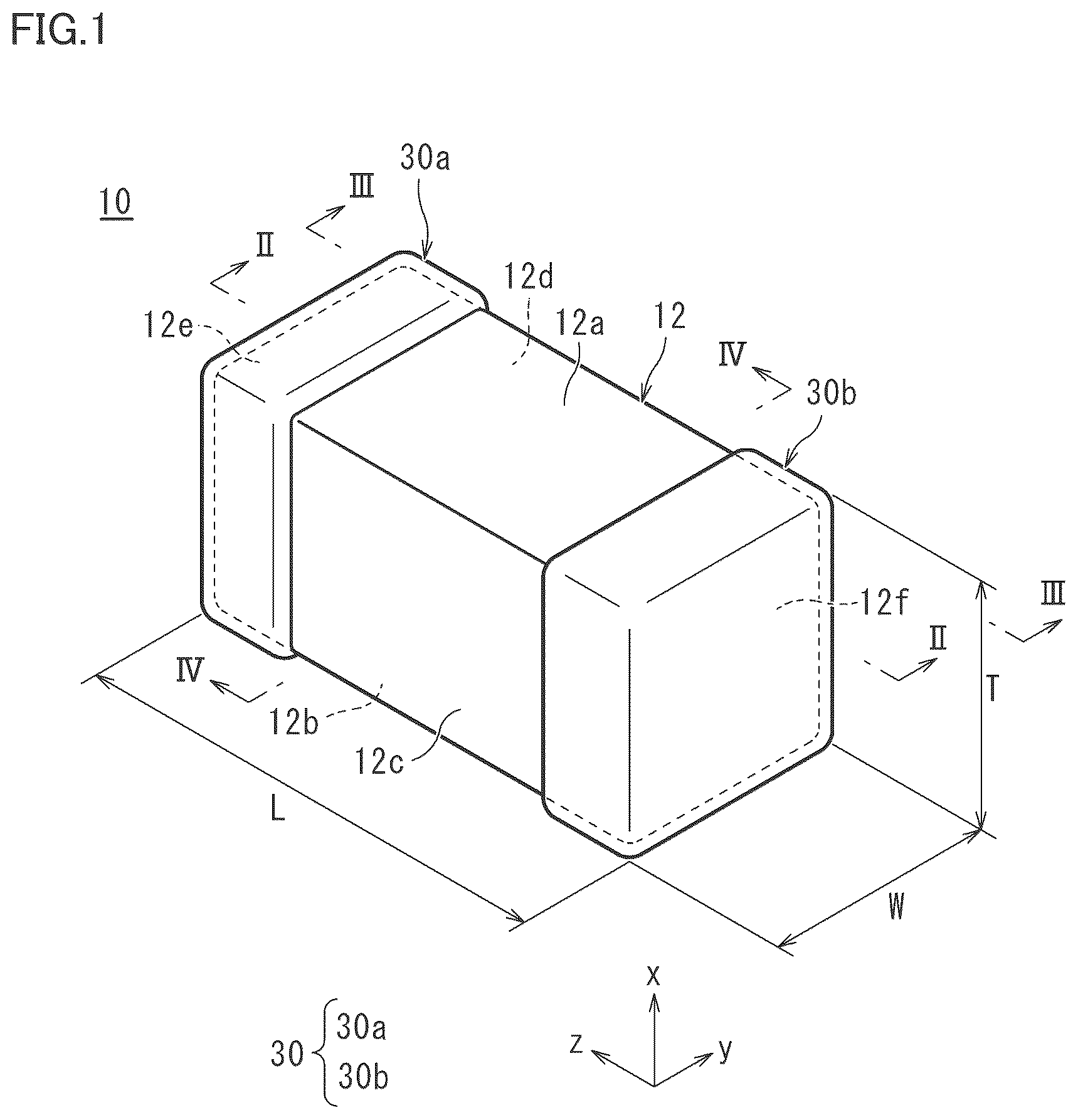 Patent US12347621 Figure 1 – Multilayer ceramic capacitor including main-surface-side outer layer portions including protective structures