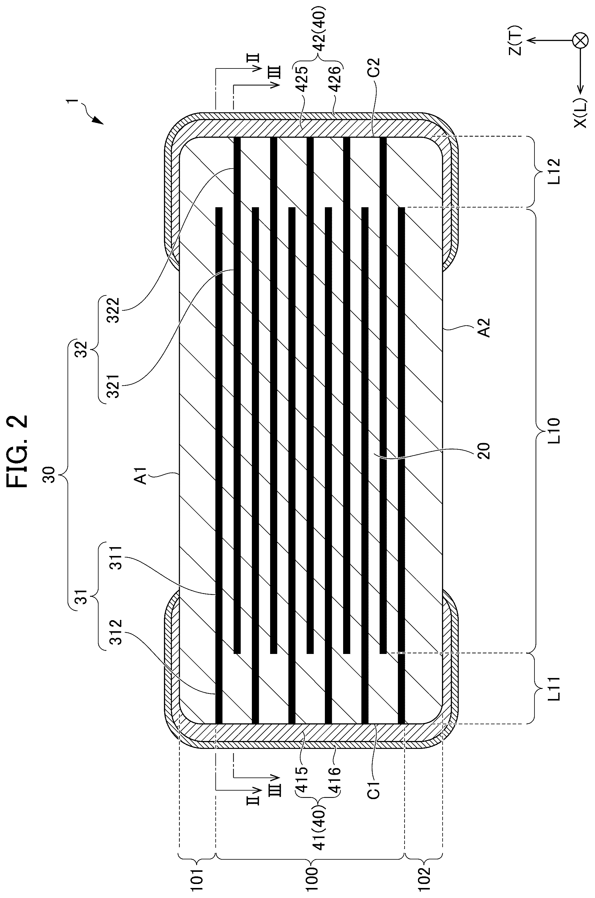 Patent US12347625 Figure 2 – Multilayer ceramic capacitor
