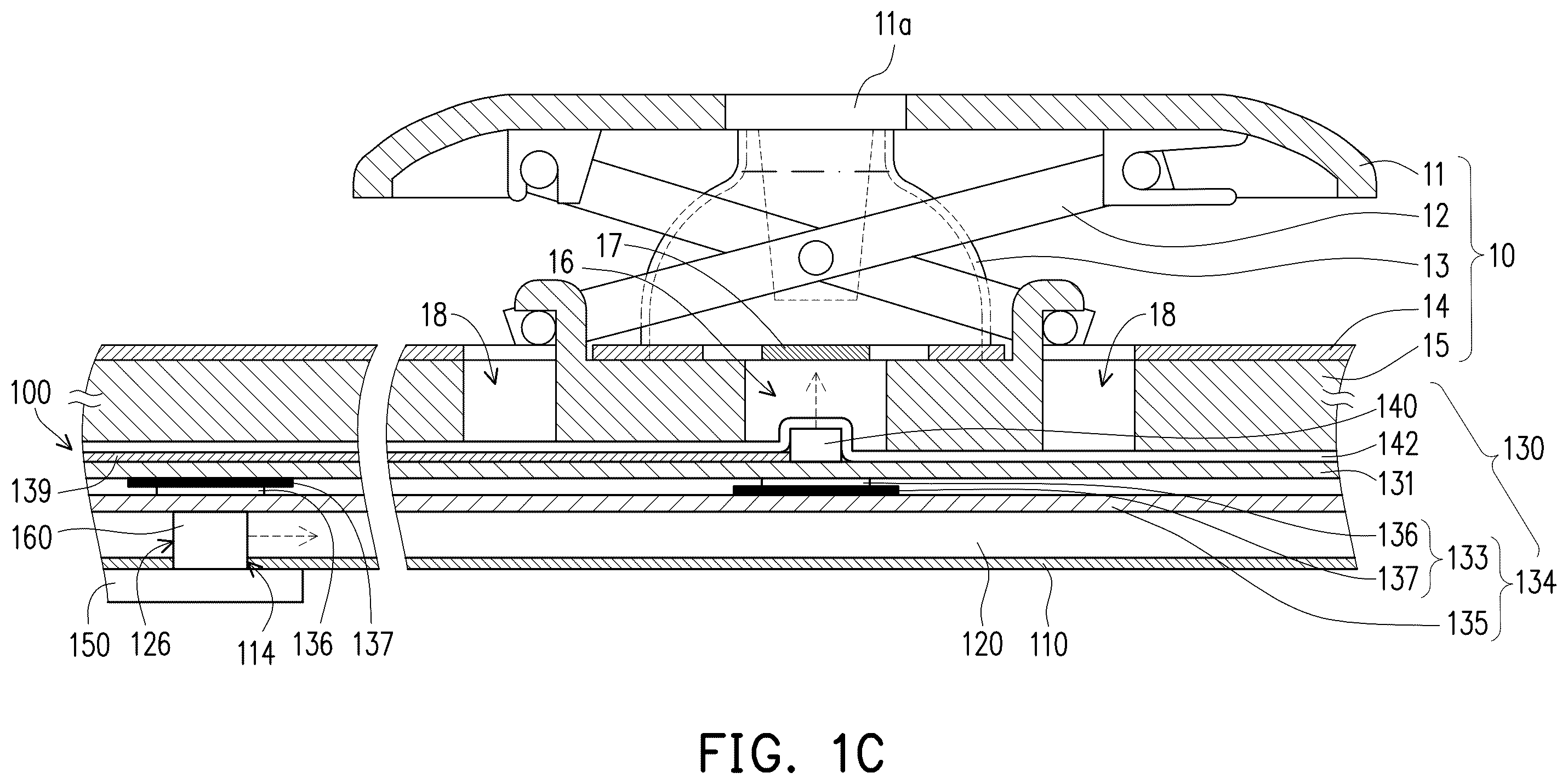 Patent US12347631 Figure 3 – Light-emitting keyboard and backlight module