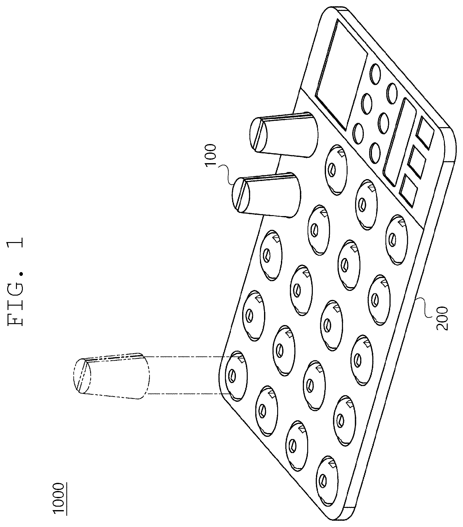 Patent US12347633 Figure 1 – To-be-detected implement for rehabilitation training and rehabilitation training system