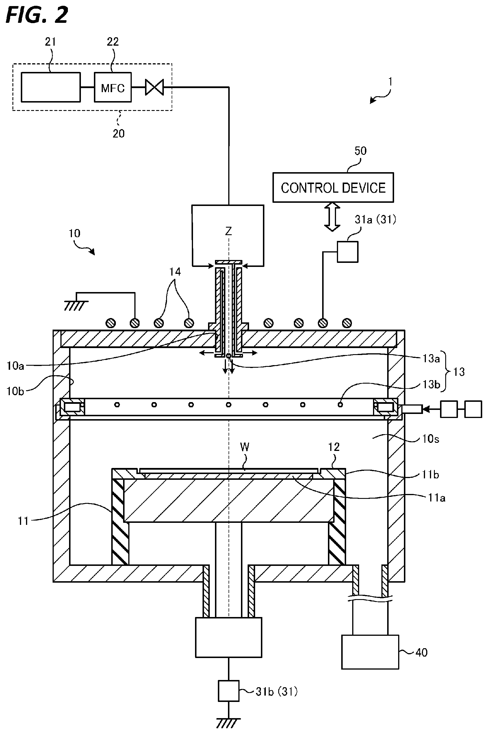 Patent US12347646 Figure 2 – Plasma processing apparatus