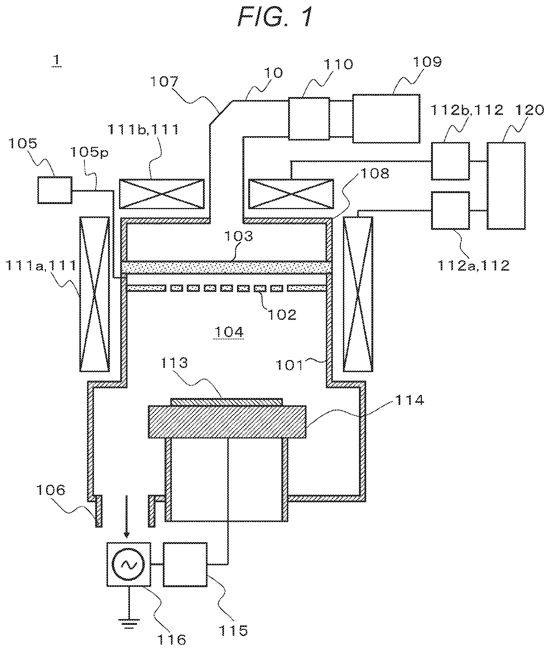 Patent US12347656 Figure 1 – Plasma processing apparatus