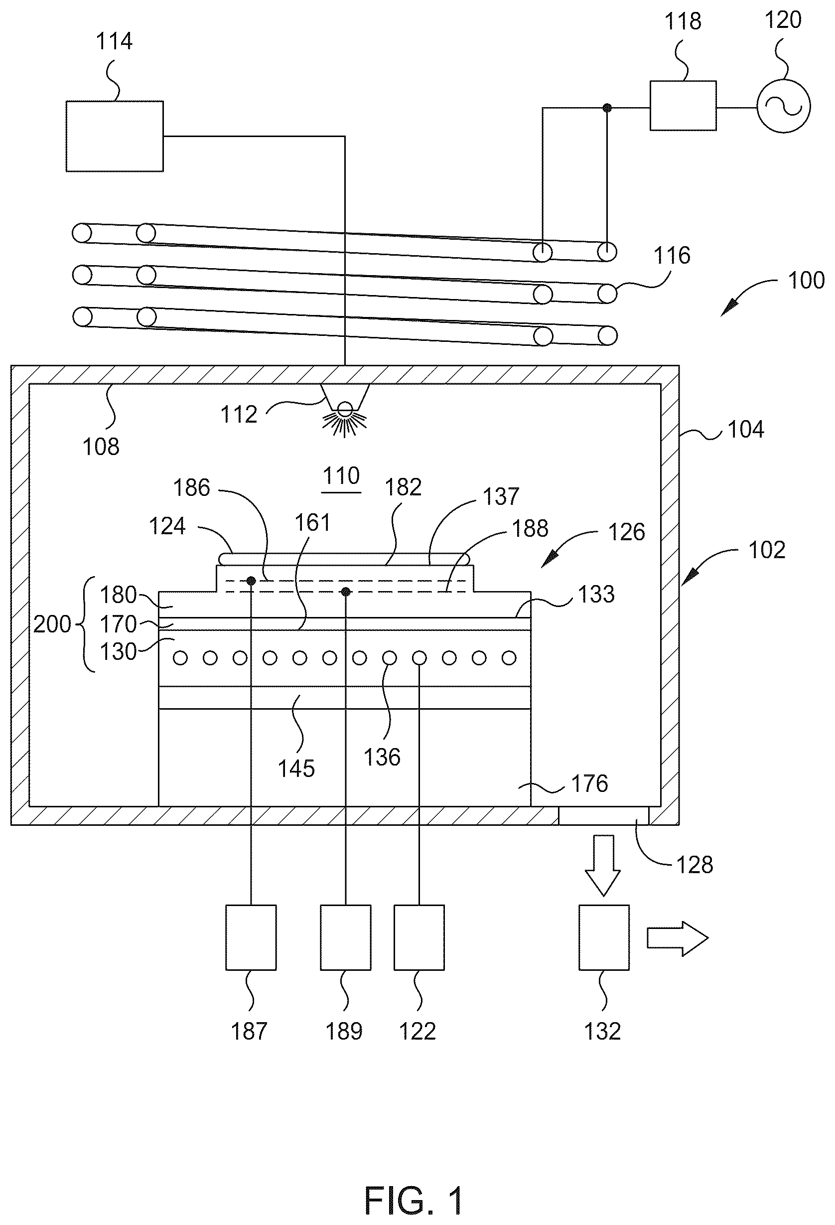 Patent US12347659 Figure 1 – Electrostatic chuck assembly for cryogenic applications
