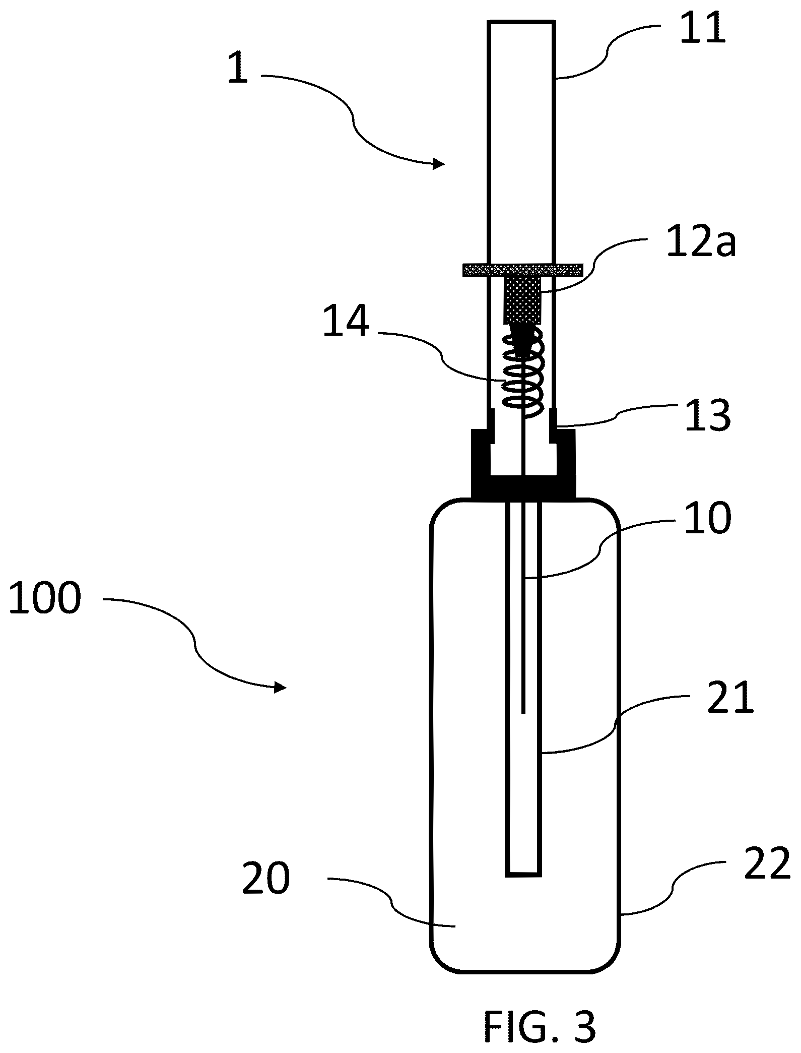 Patent US12347666 Figure 3 – Positioning of a needle-like component in a mass spectrometry system