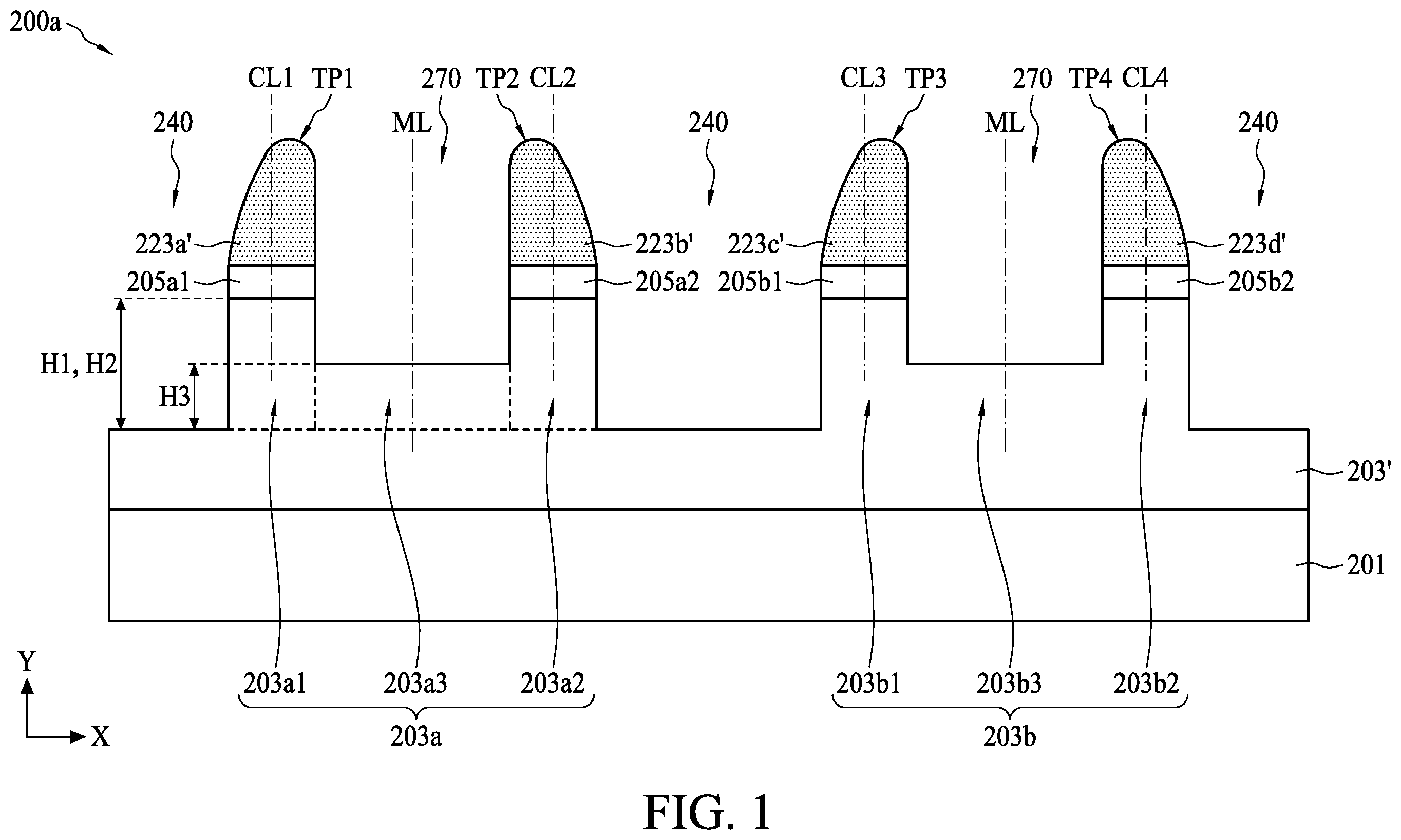 Patent US12347686 Figure 1 – Semiconductor device structure and method for preparing the same