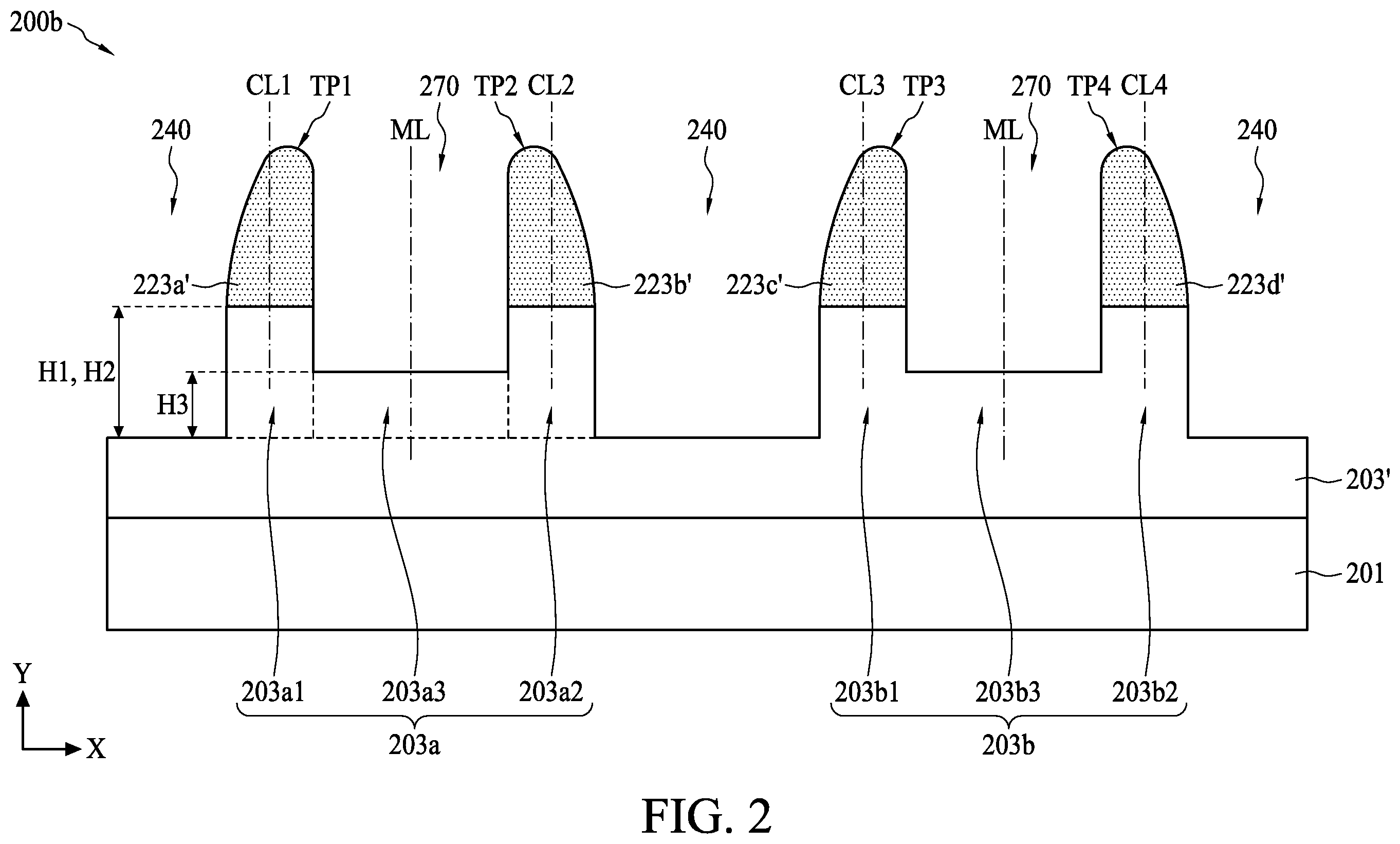 Patent US12347686 Figure 2 – Semiconductor device structure and method for preparing the same