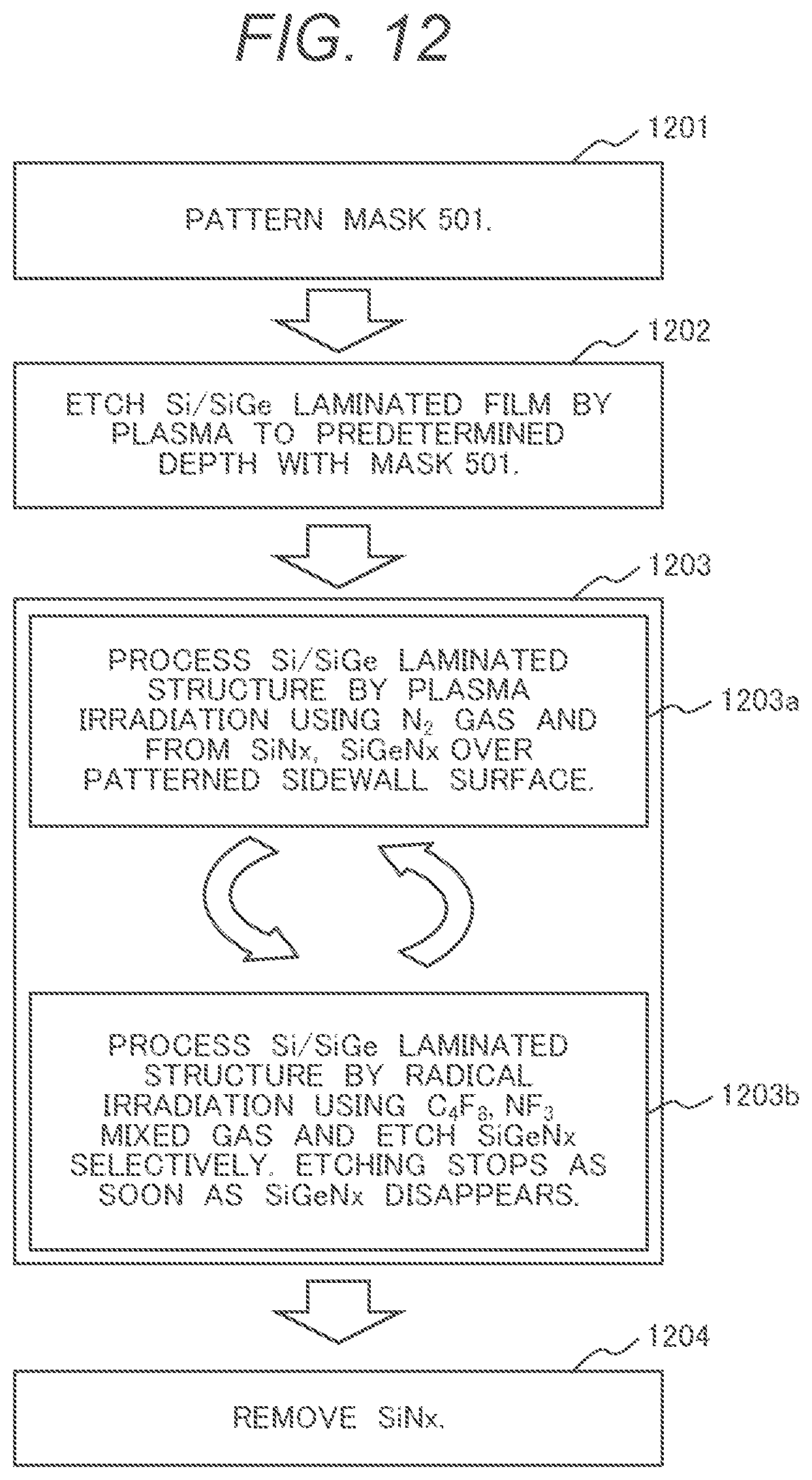 Patent US12347693 Figure 11 – Plasma processing method and manufacturing method of semiconductor device