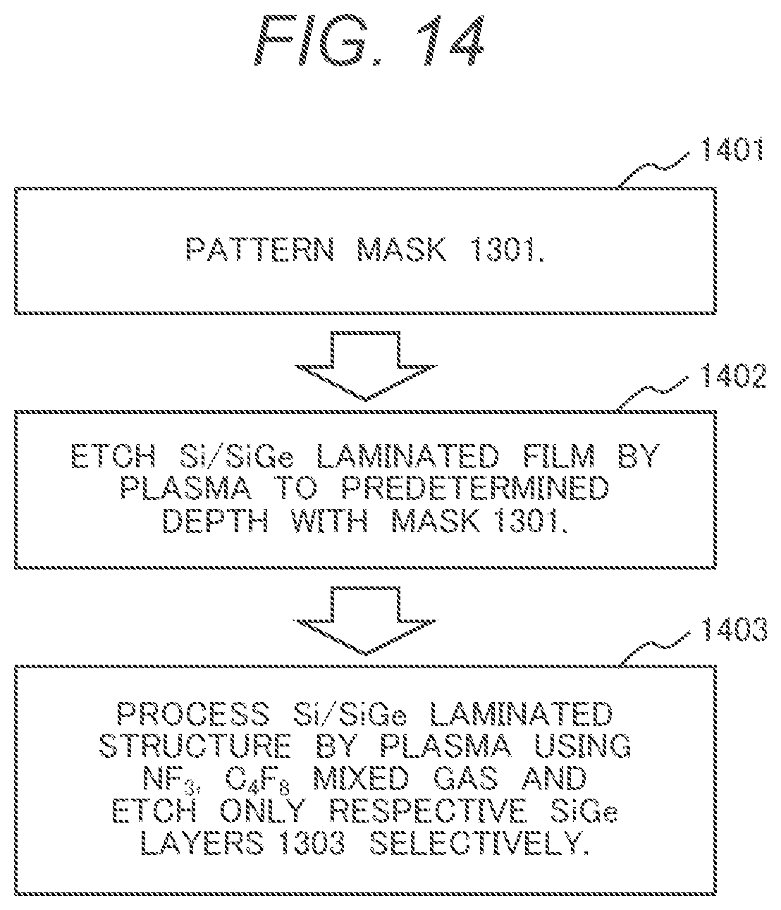 Patent US12347693 Figure 13 – Plasma processing method and manufacturing method of semiconductor device