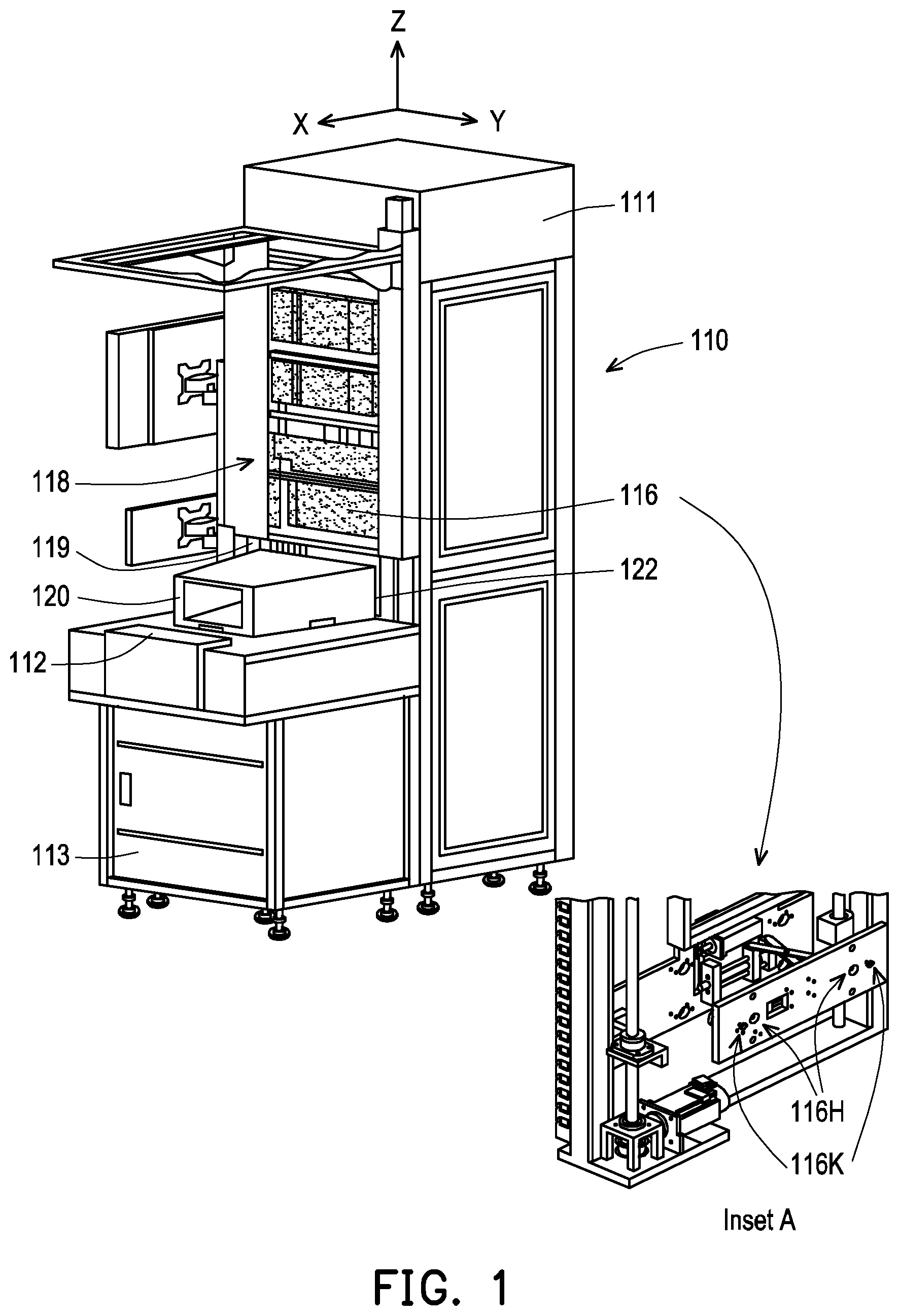 Patent US12347704 Figure 1 – Wafer alignment apparatus and method for multi-cassette load port