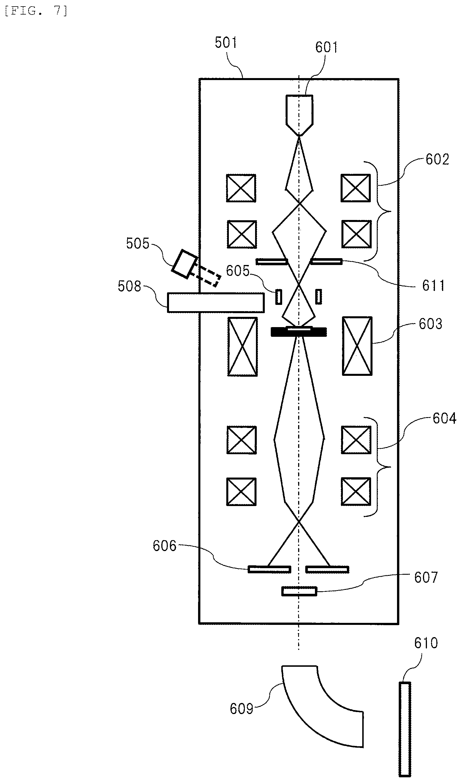 Patent US12347707 Figure 7 – Semiconductor analysis system