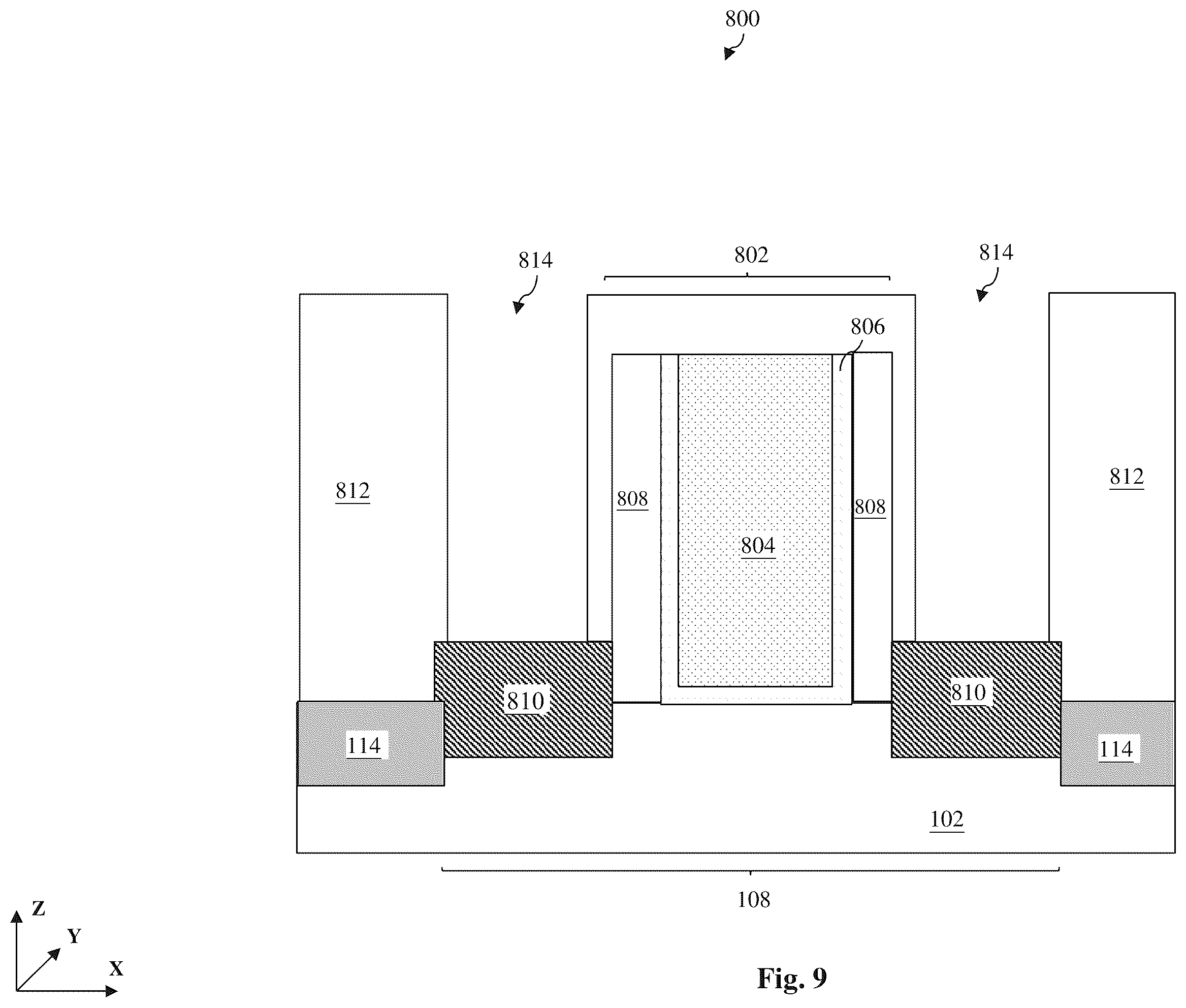 Patent US12347725 Figure 14 – Semiconductor structure with material modification and low resistance plug