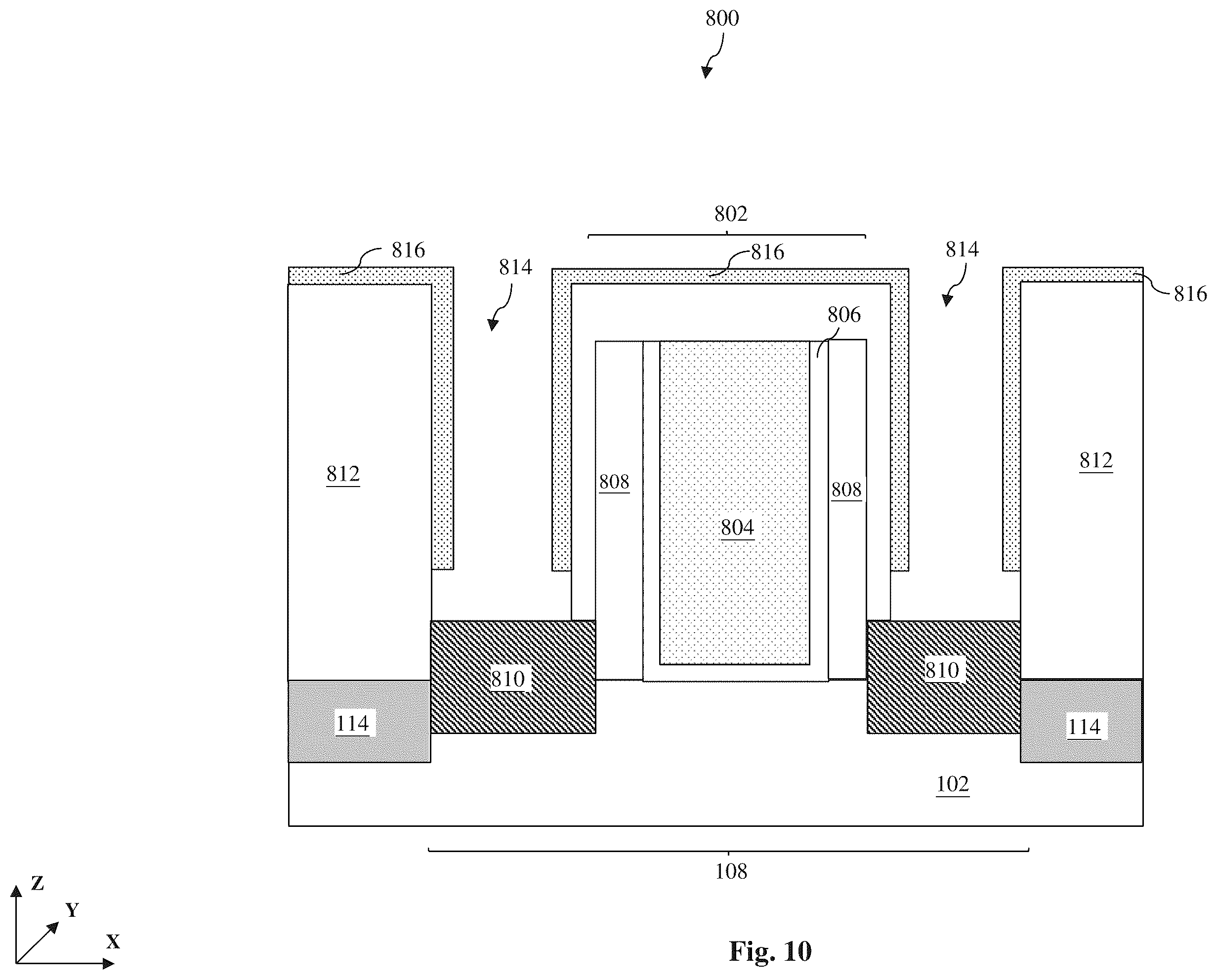 Patent US12347725 Figure 15 – Semiconductor structure with material modification and low resistance plug