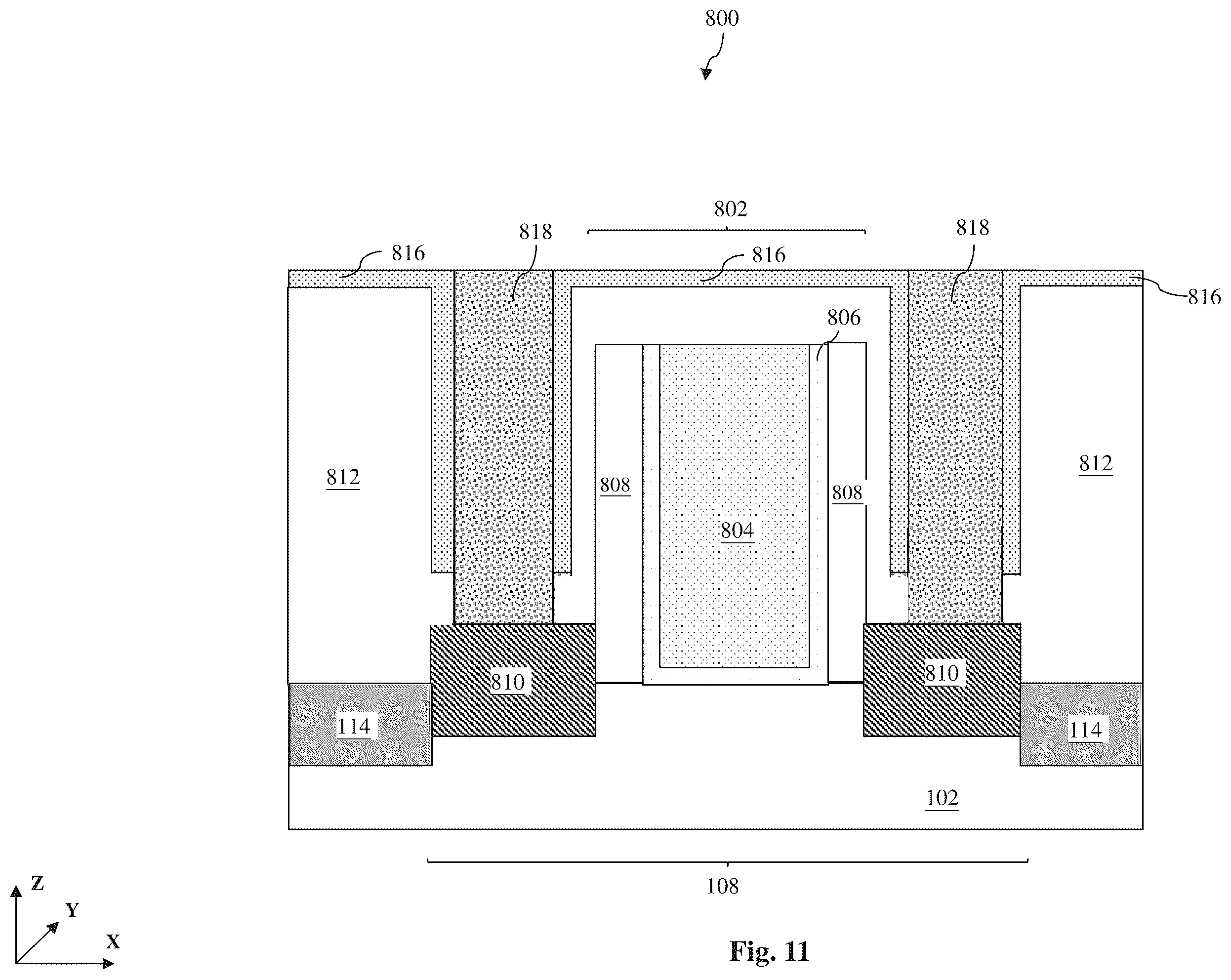 Patent US12347725 Figure 16 – Semiconductor structure with material modification and low resistance plug