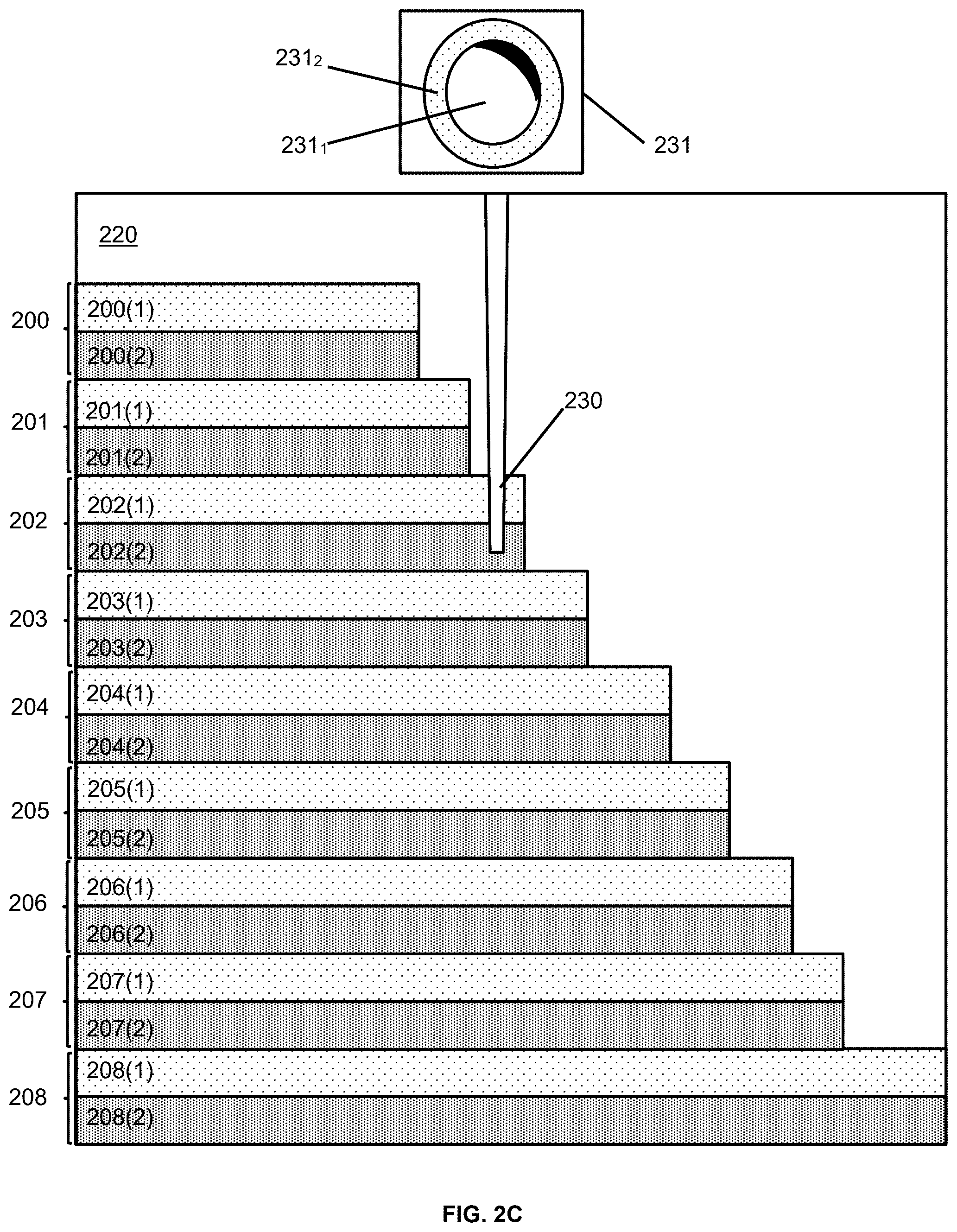 Patent US12347734 Figure 4 – Examination of a hole formed in a semiconductor specimen