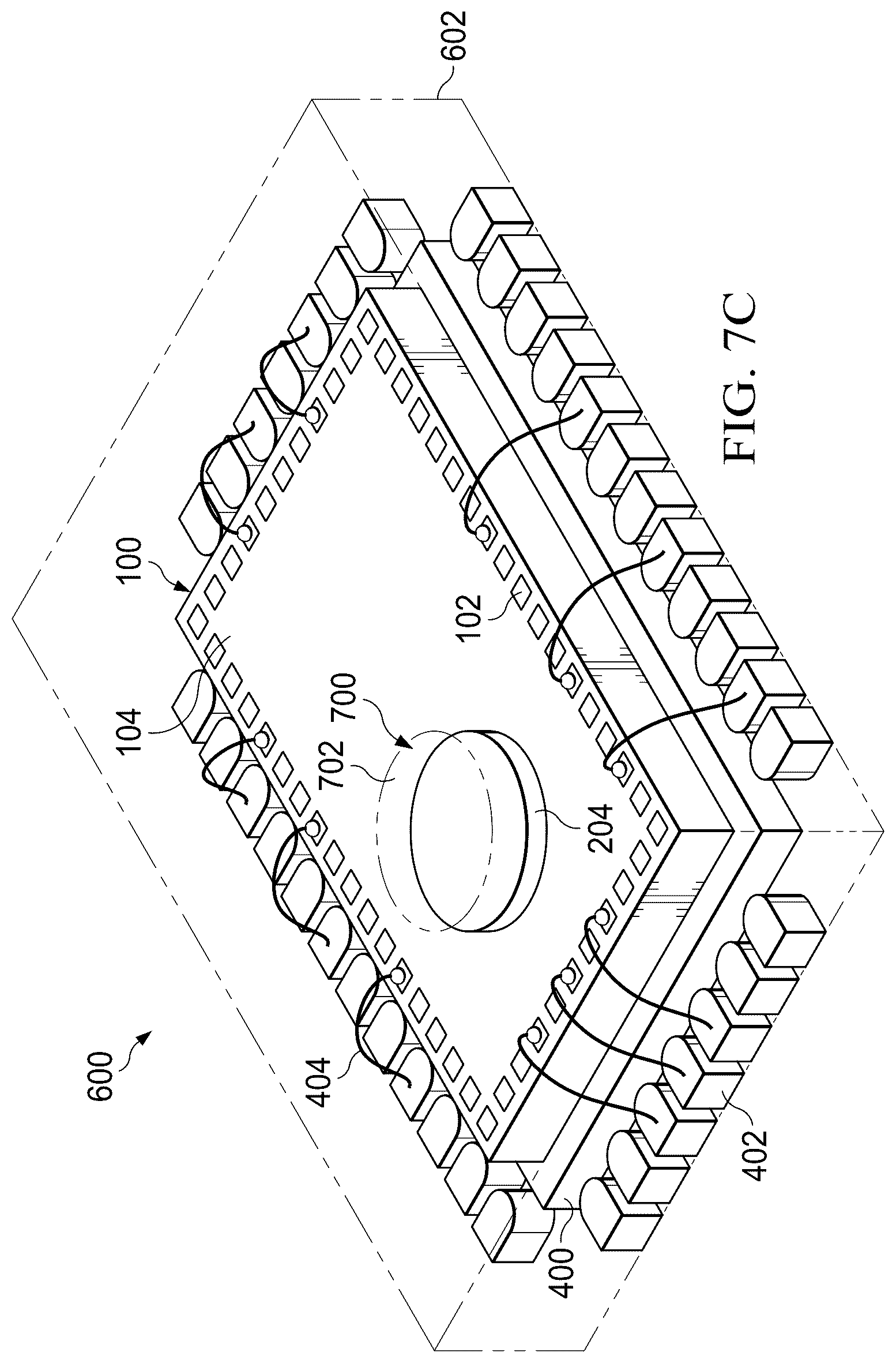 Patent US12347738 Figure 9 – Sensor package cavities with polymer films