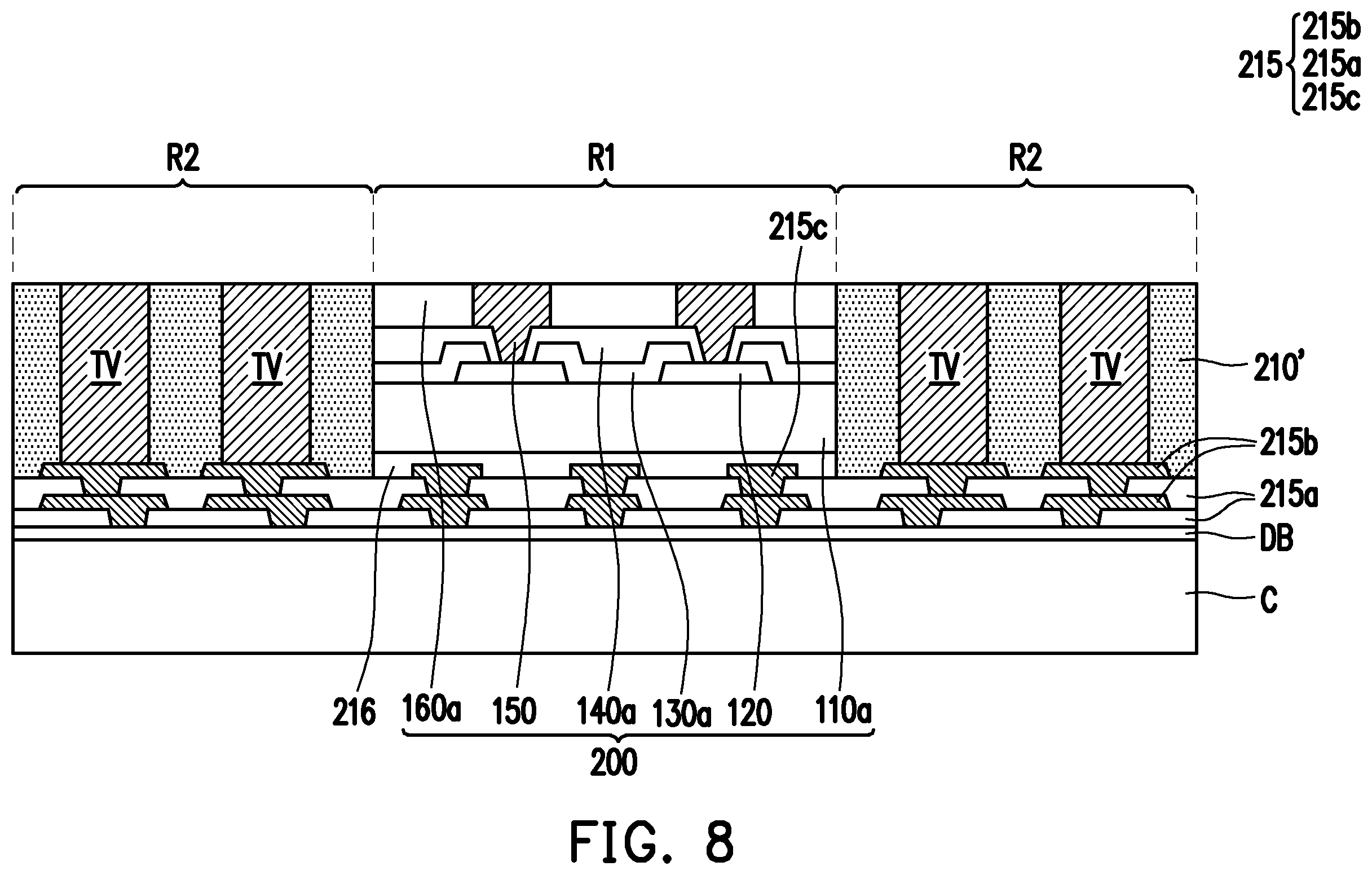 Patent US12347739 Figure 8 – Package structure