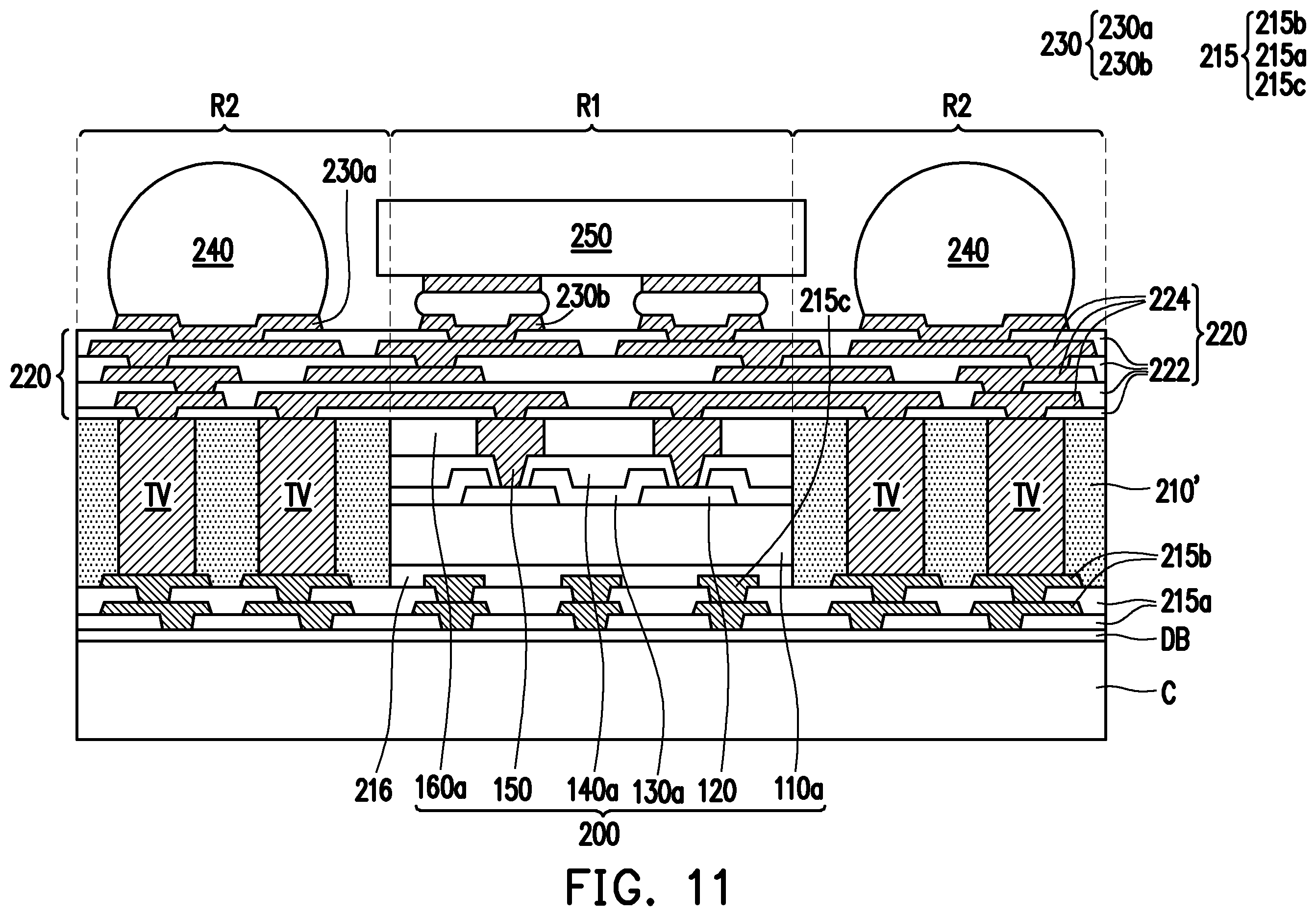 Patent US12347739 Figure 11 – Package structure