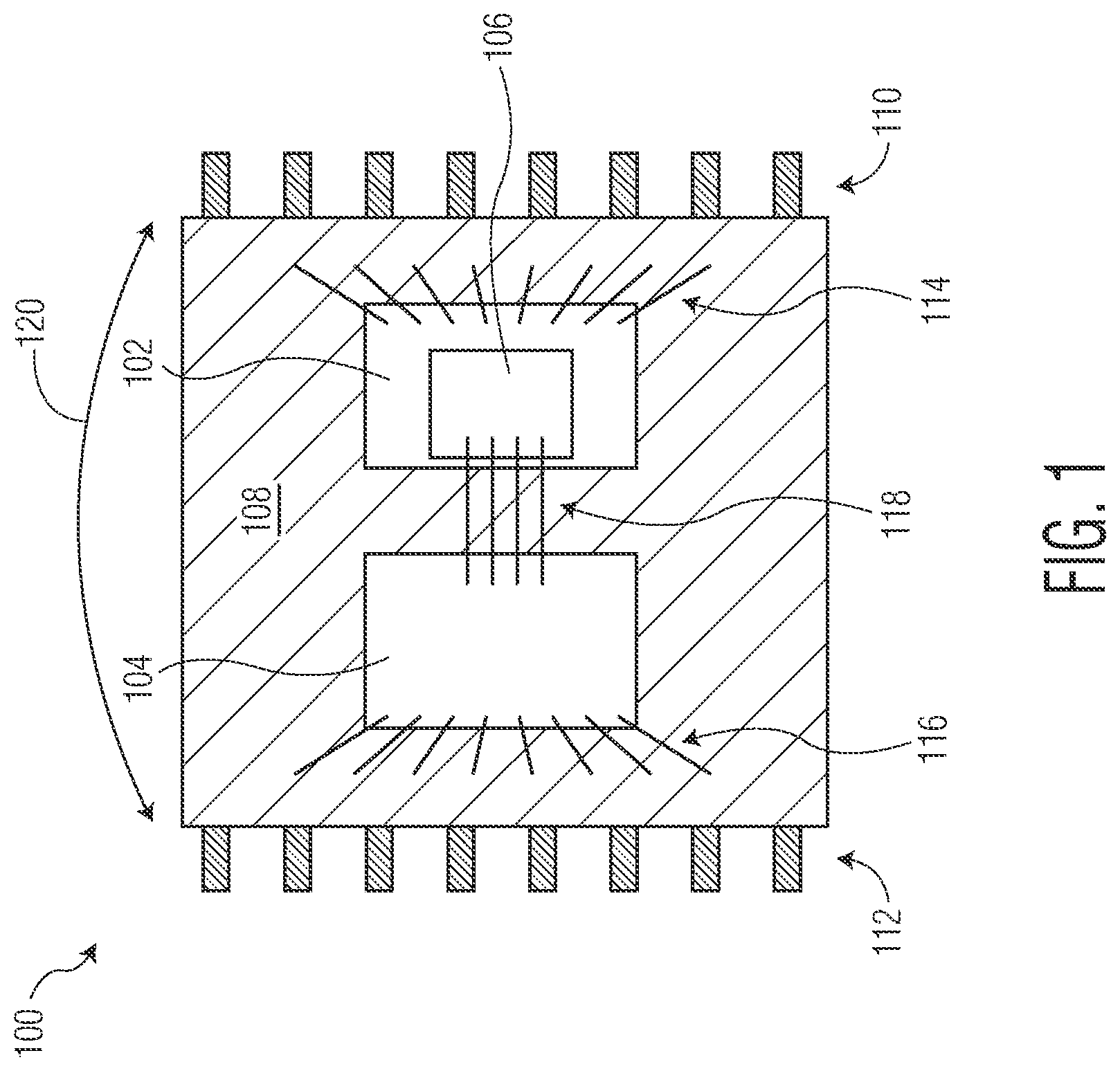 Patent US12347753 Figure 1 – Semiconductor device having galvanic isolation and method therefor