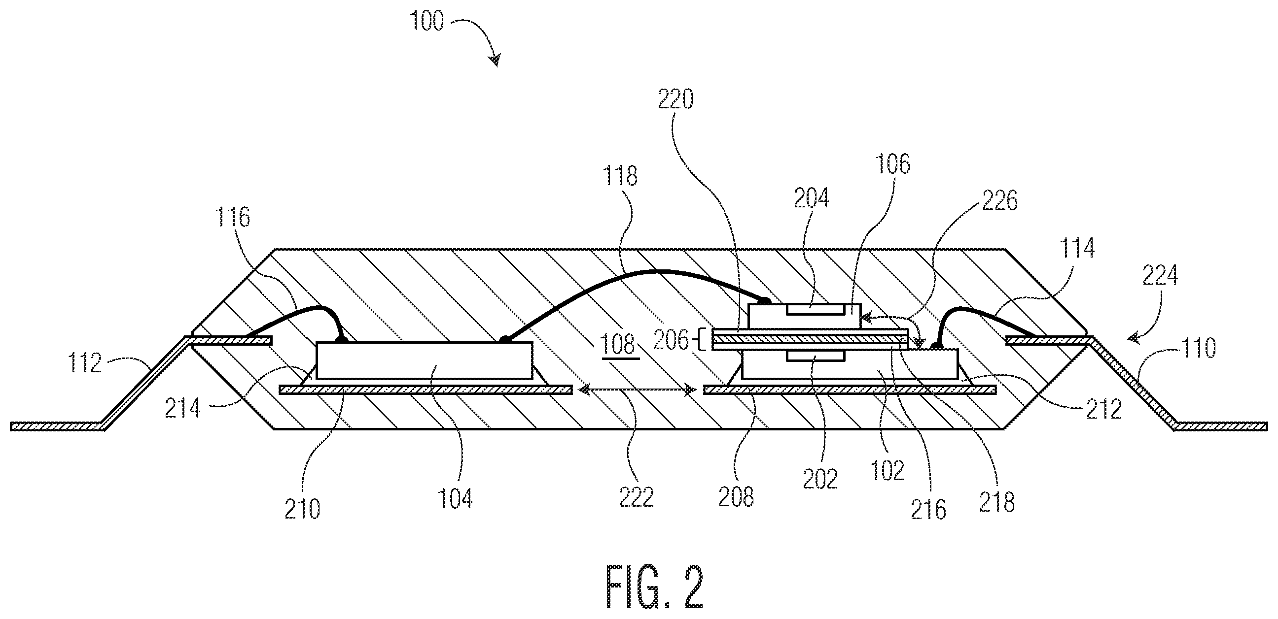 Patent US12347753 Figure 2 – Semiconductor device having galvanic isolation and method therefor