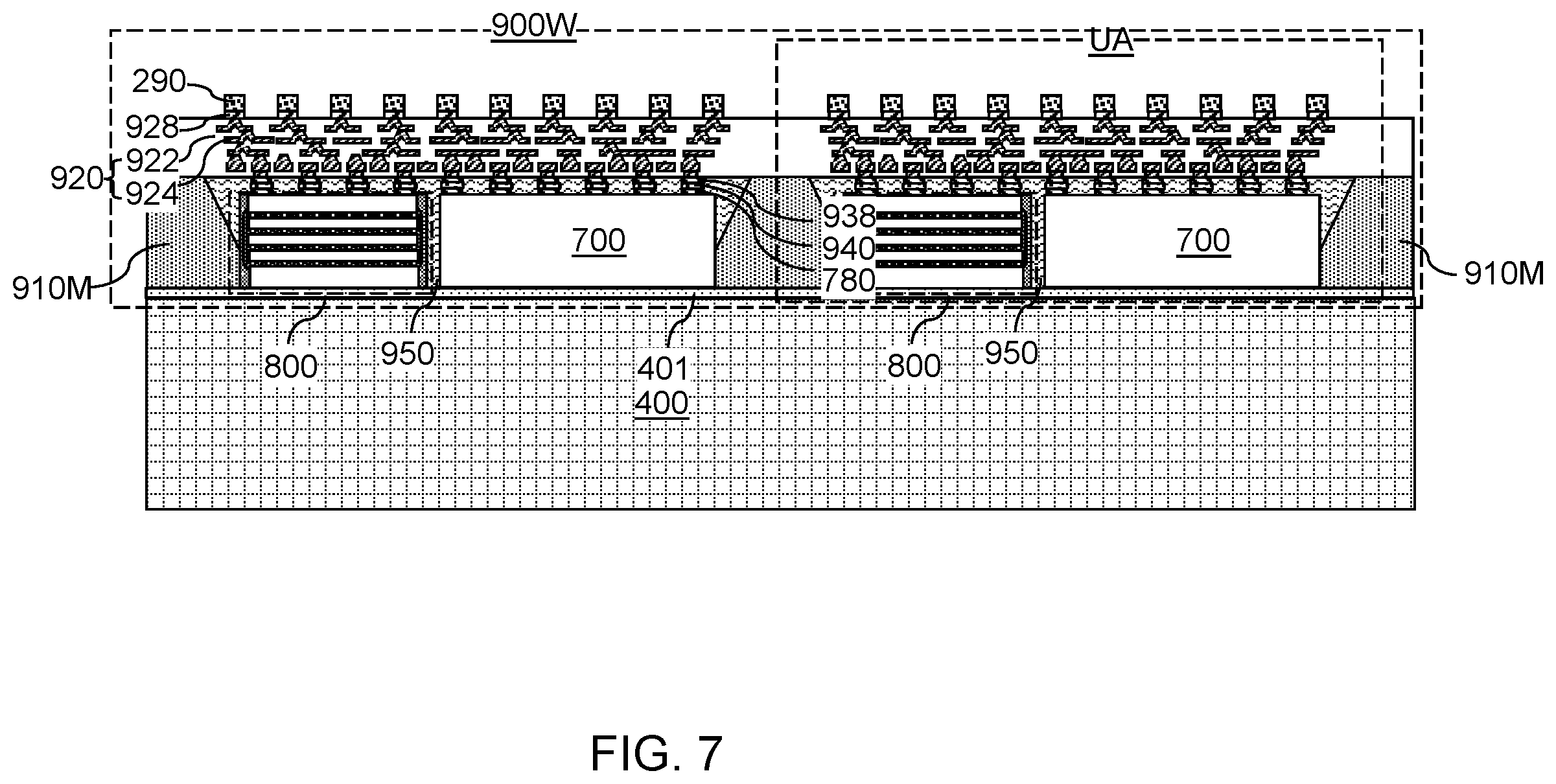 Patent US12347758 Figure 12 – Dual-underfill encapsulation for packaging and methods of forming the same