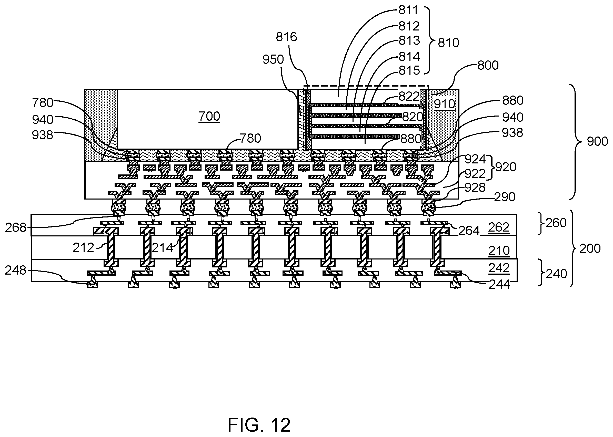 Patent US12347758 Figure 19 – Dual-underfill encapsulation for packaging and methods of forming the same