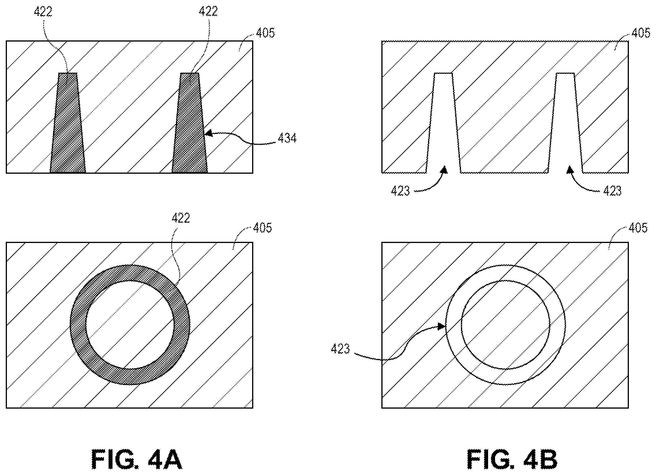 Patent US12347761 Figure 4 – Magnetic planar spiral and high aspect ratio inductors for power delivery in the glass-core of a package substrate