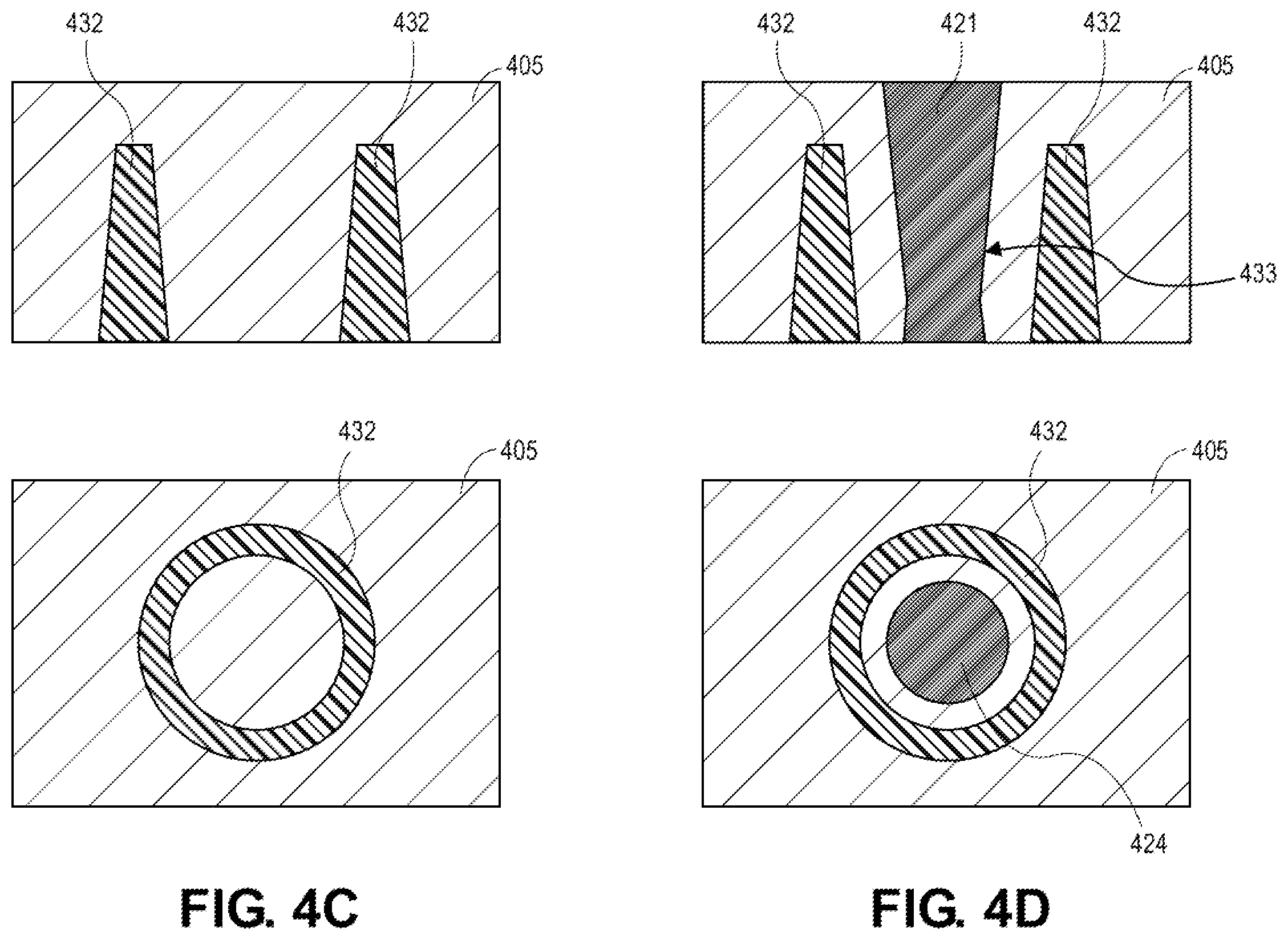 Patent US12347761 Figure 5 – Magnetic planar spiral and high aspect ratio inductors for power delivery in the glass-core of a package substrate