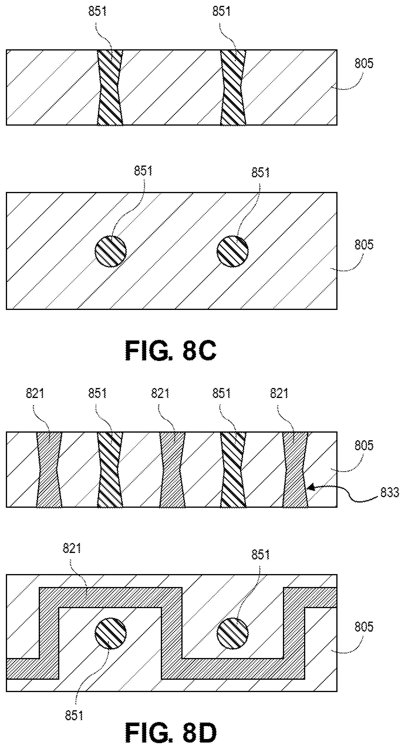 Patent US12347761 Figure 13 – Magnetic planar spiral and high aspect ratio inductors for power delivery in the glass-core of a package substrate
