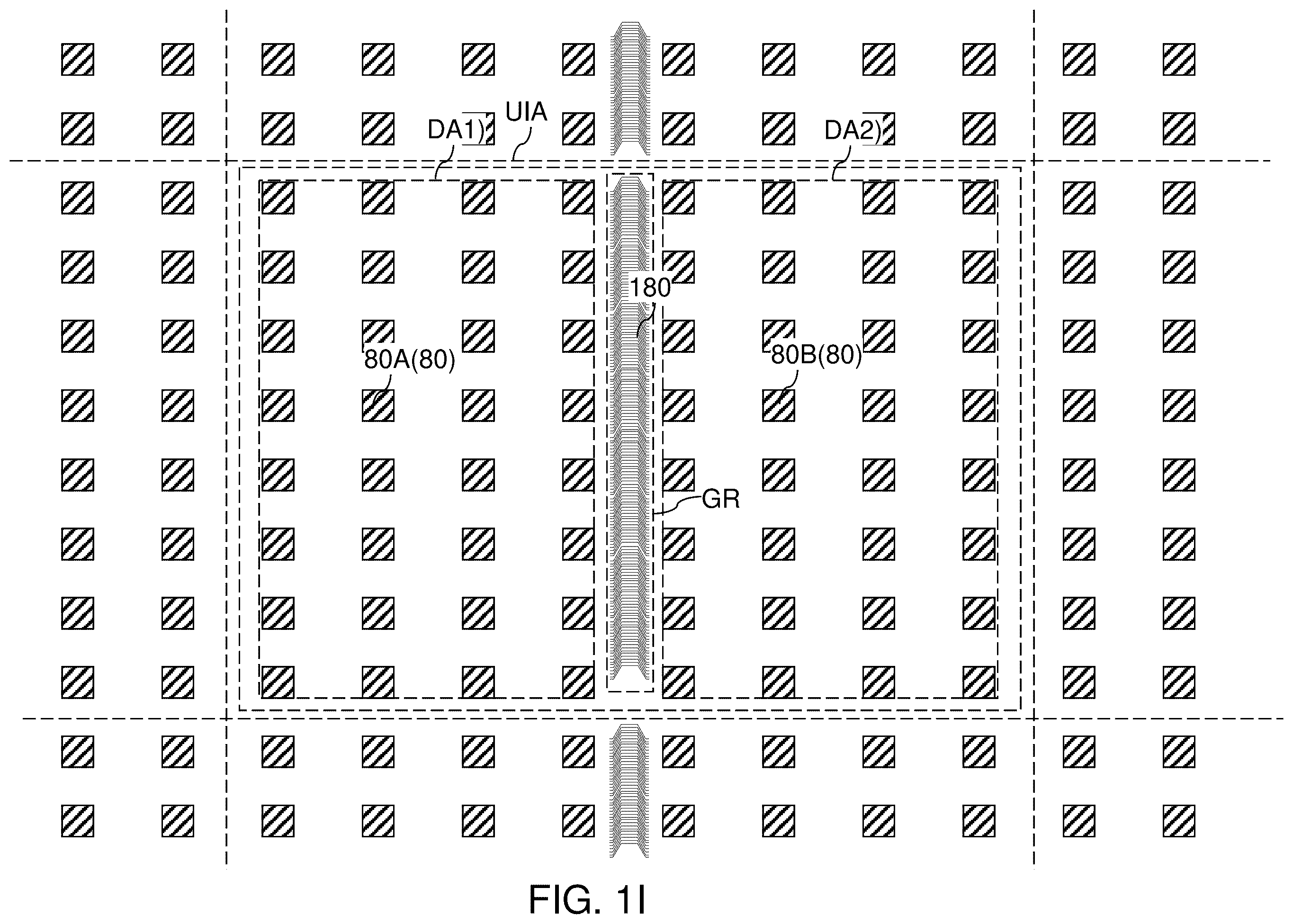 Patent US12347764 Figure 9 – Organic interposer including intra-die structural reinforcement structures and methods of forming the same